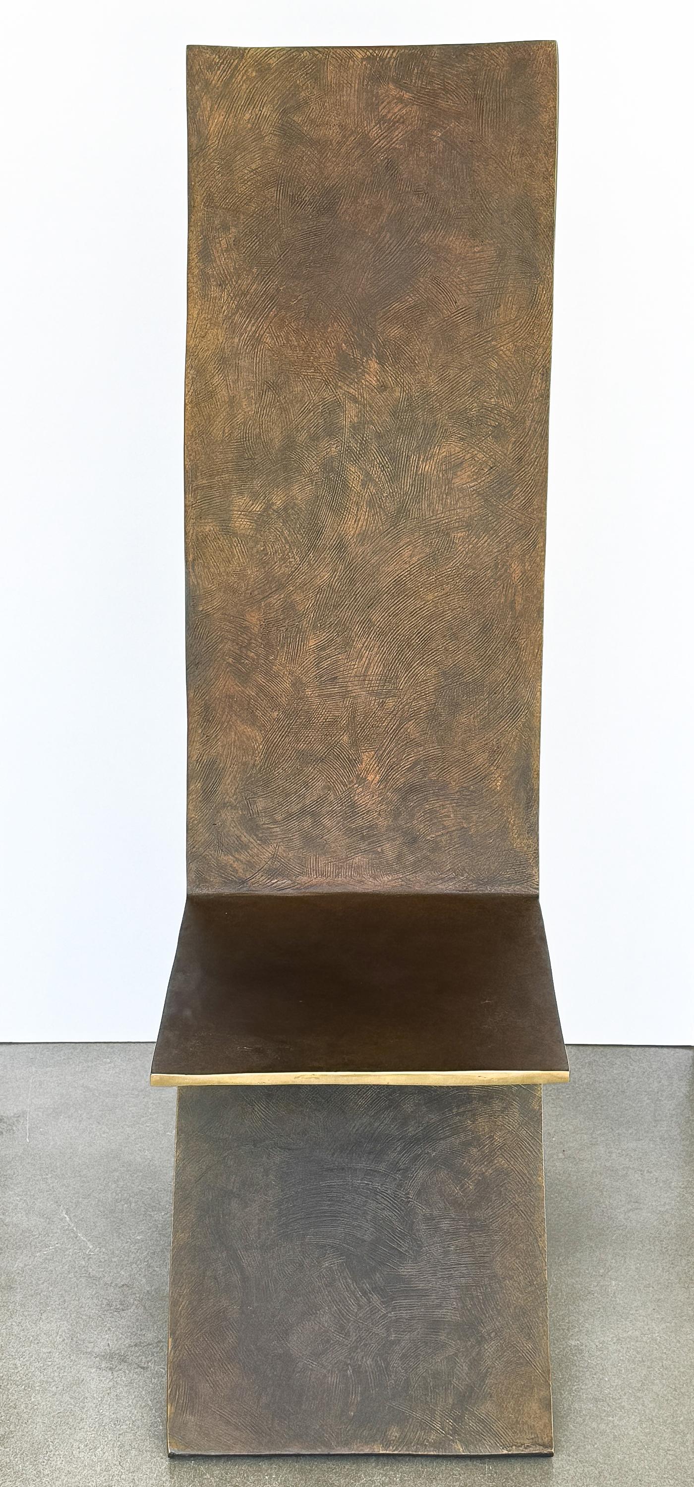 Sculptural Bronze Chair by James Vilona For Sale 5