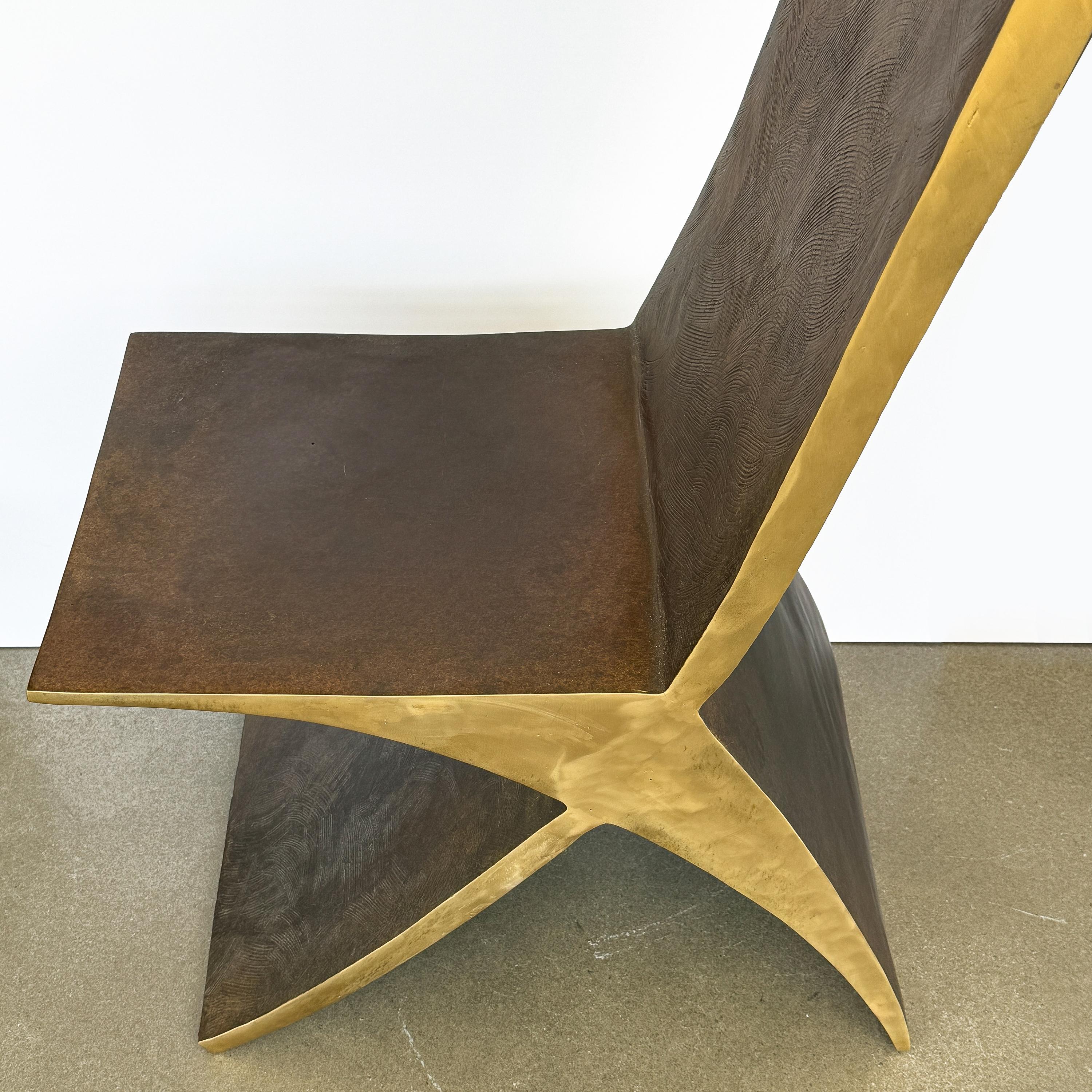 Sculptural Bronze Chair by James Vilona For Sale 8