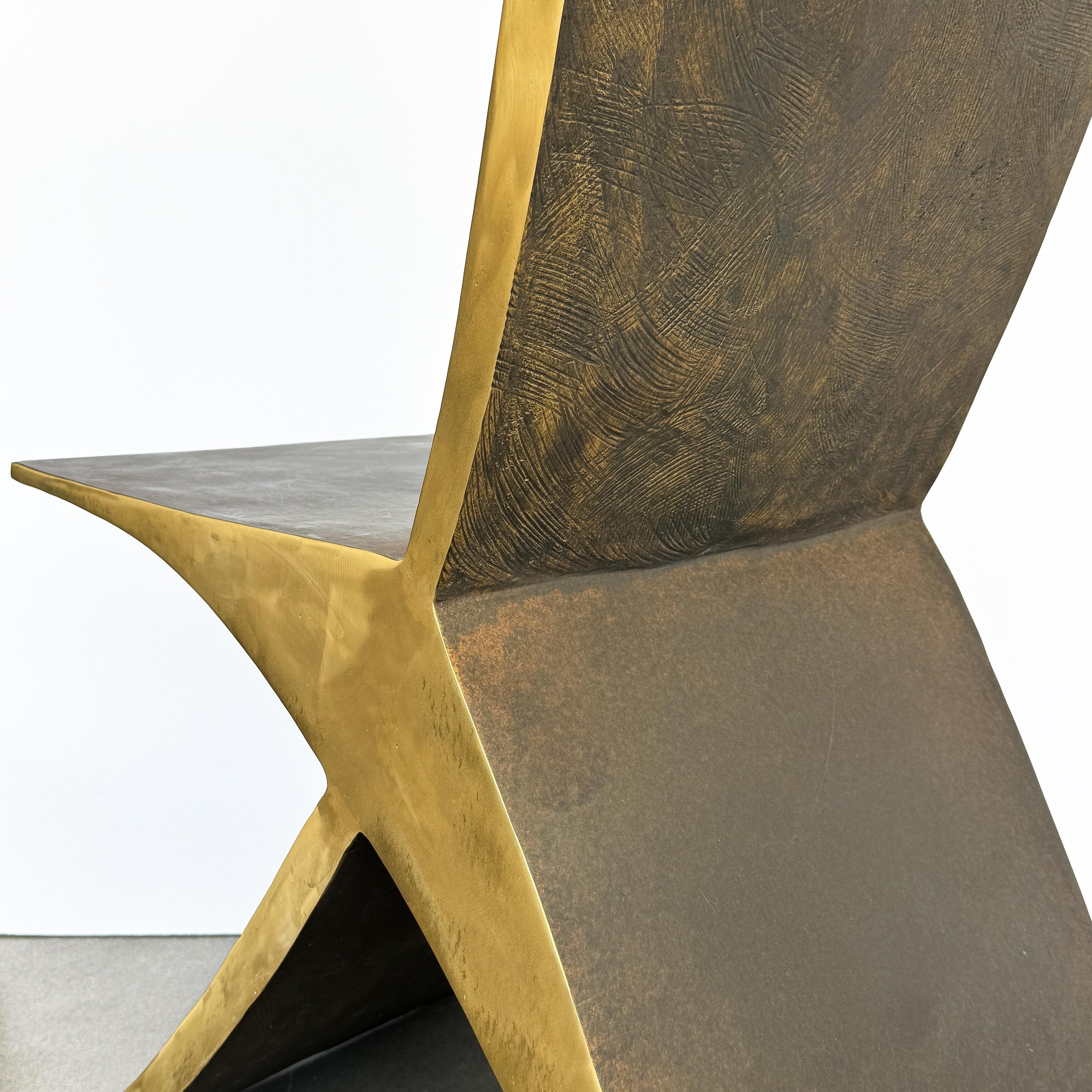 Sculptural Bronze Chair by James Vilona For Sale 11