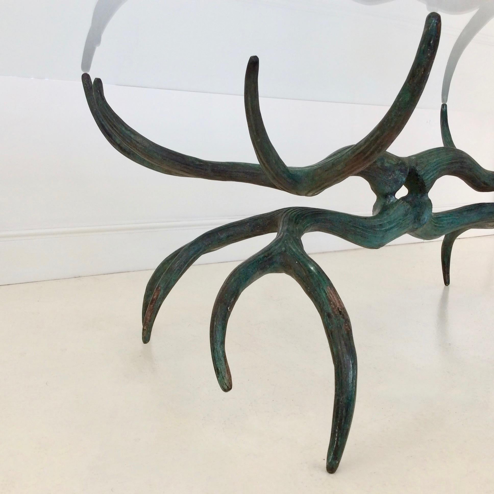 Sculptural Patinated Bronze Coffee Table, circa 1970, France In Good Condition In Brussels, BE