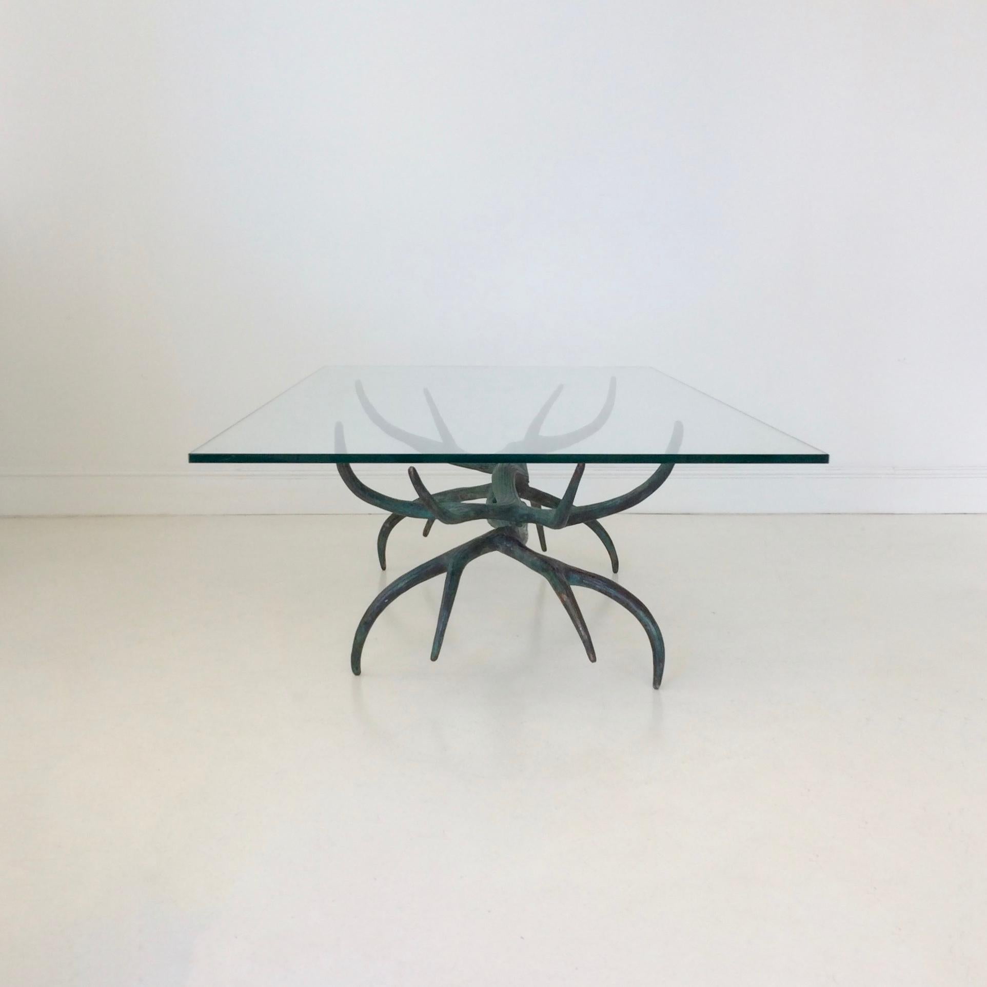 Late 20th Century Sculptural Patinated Bronze Coffee Table, circa 1970, France