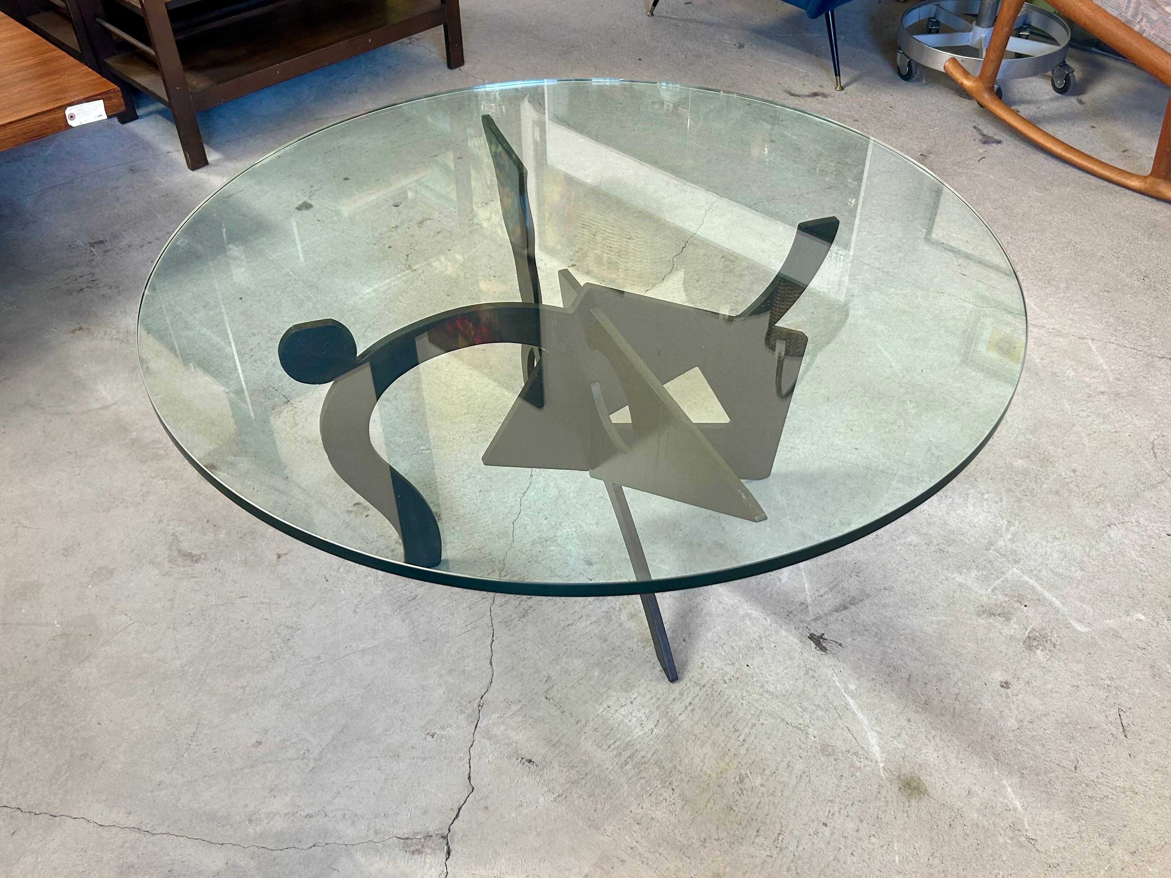Sculptural Bronze Coffee Table Pucci De Rossi 1987 For Sale 4