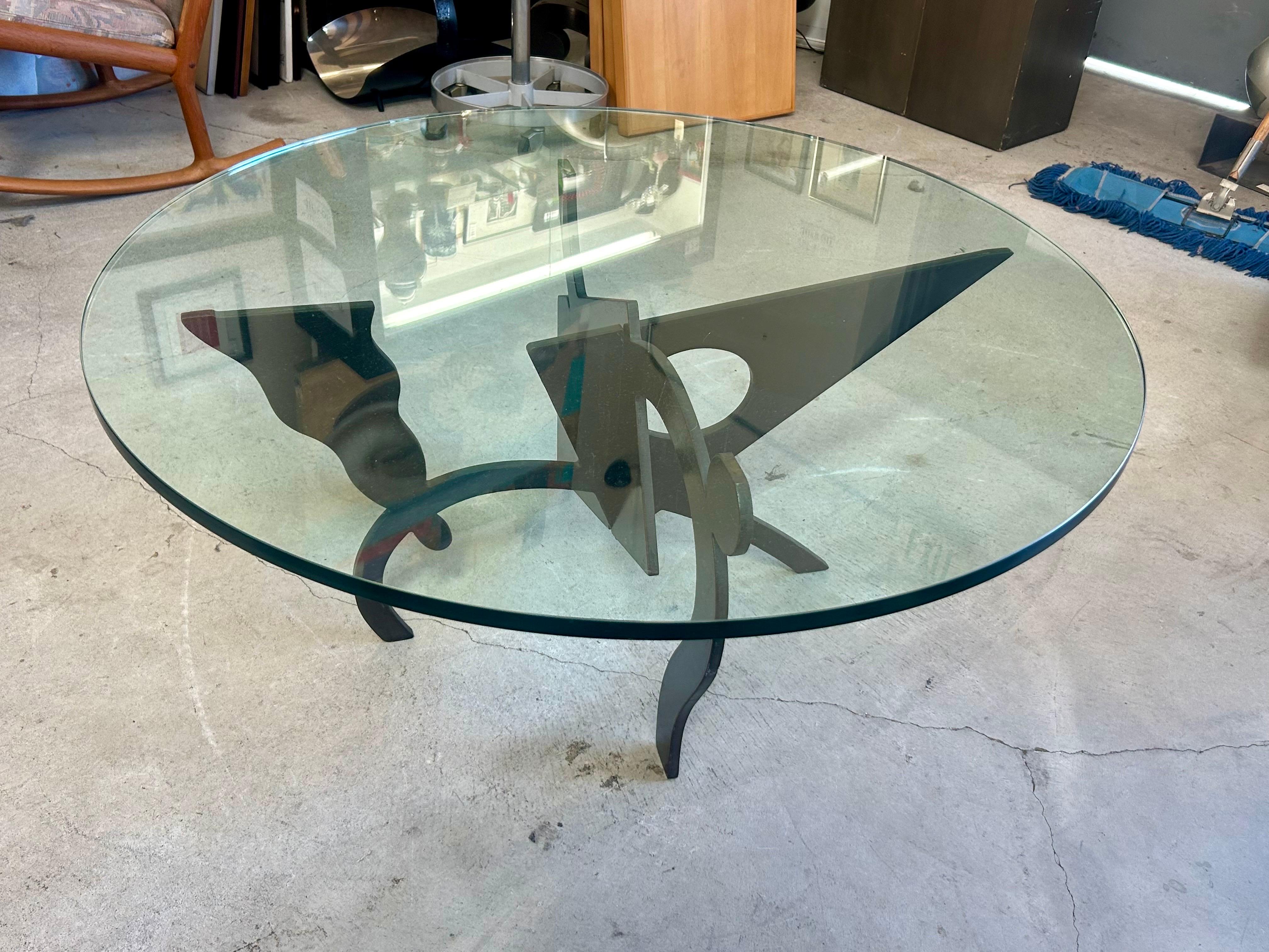 Sculptural Bronze Coffee Table Pucci De Rossi 1987 For Sale 5