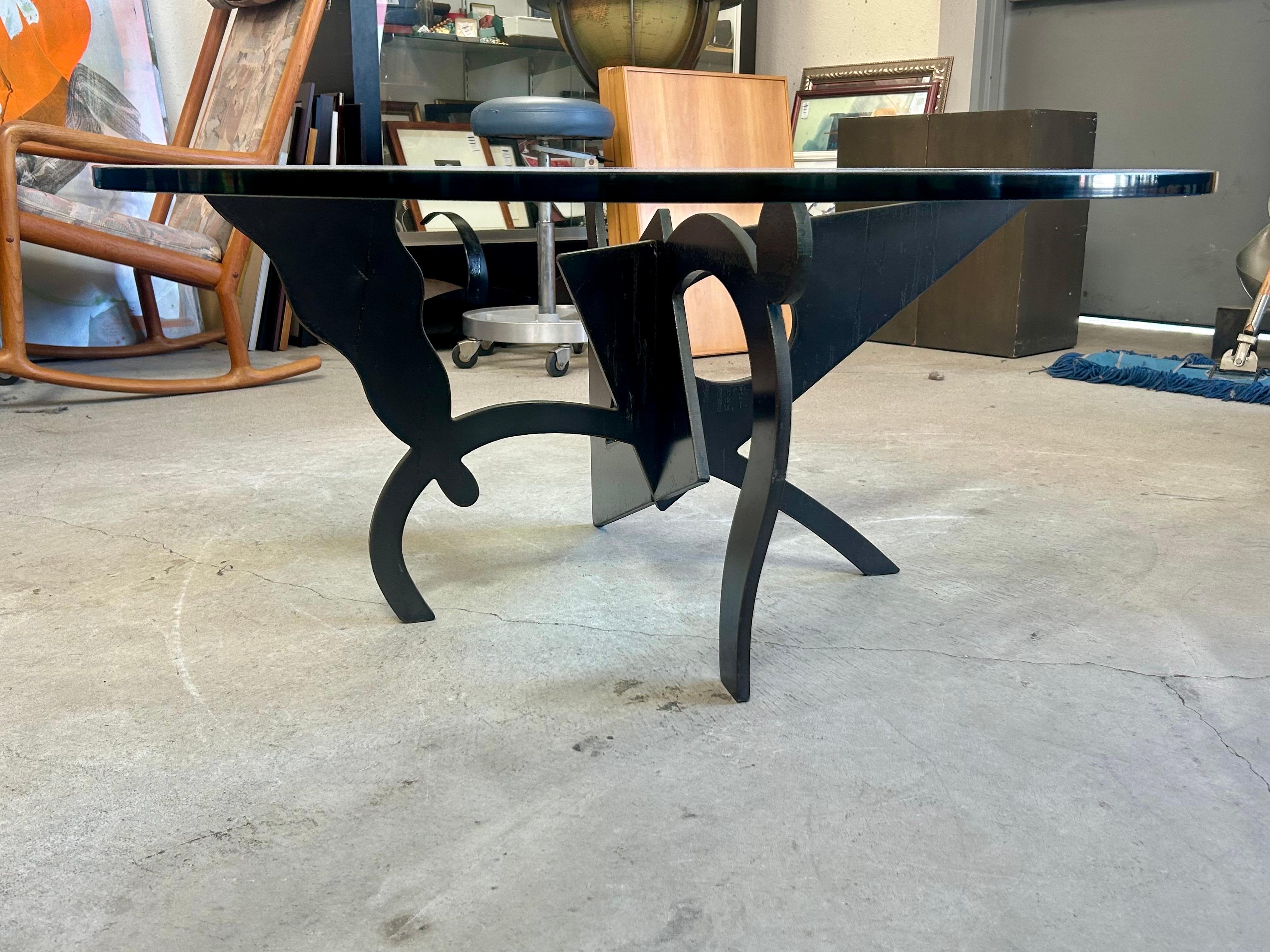 Modern Sculptural Bronze Coffee Table Pucci De Rossi 1987 For Sale