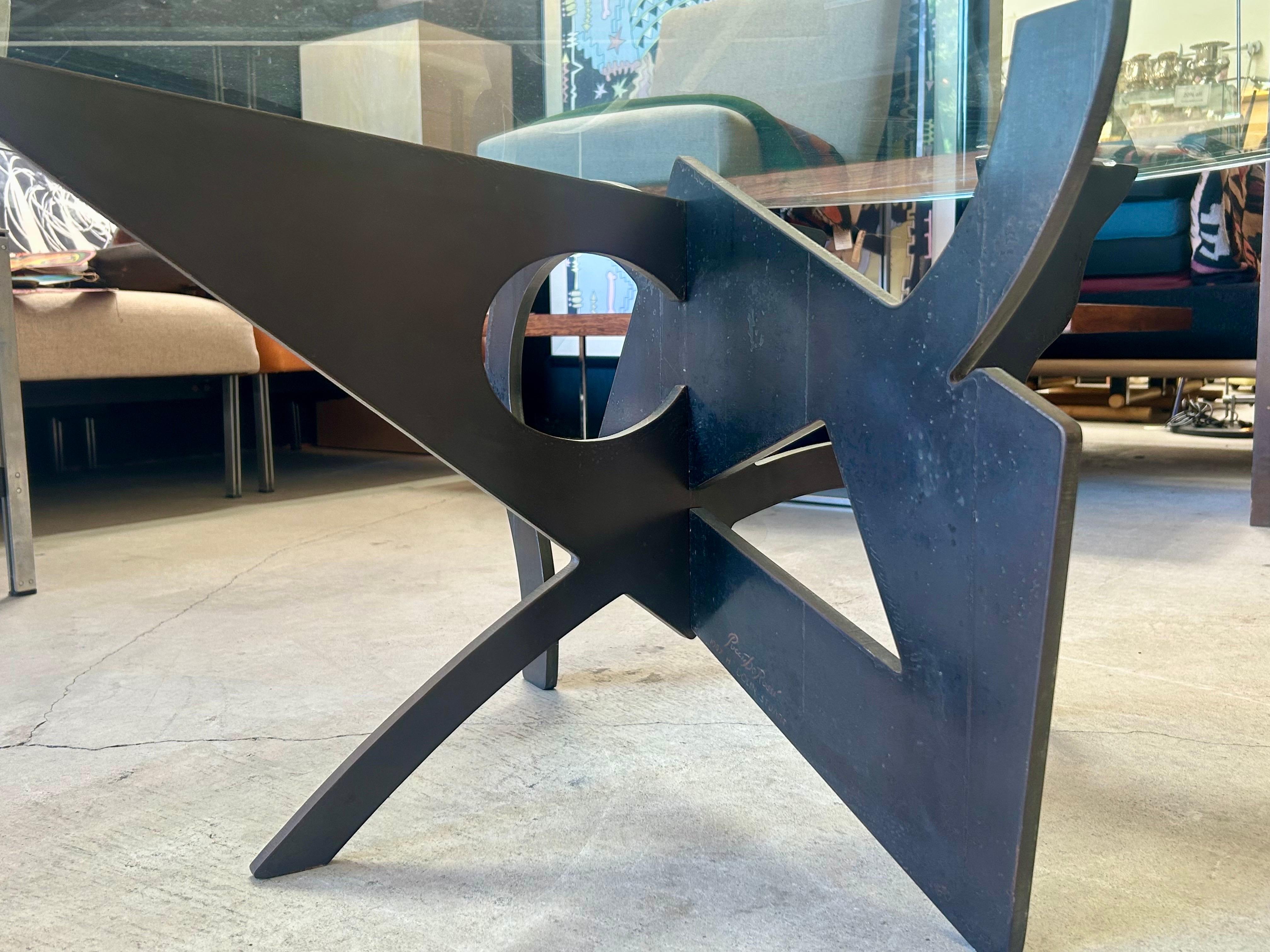 Sculptural Bronze Coffee Table Pucci De Rossi 1987 For Sale 3