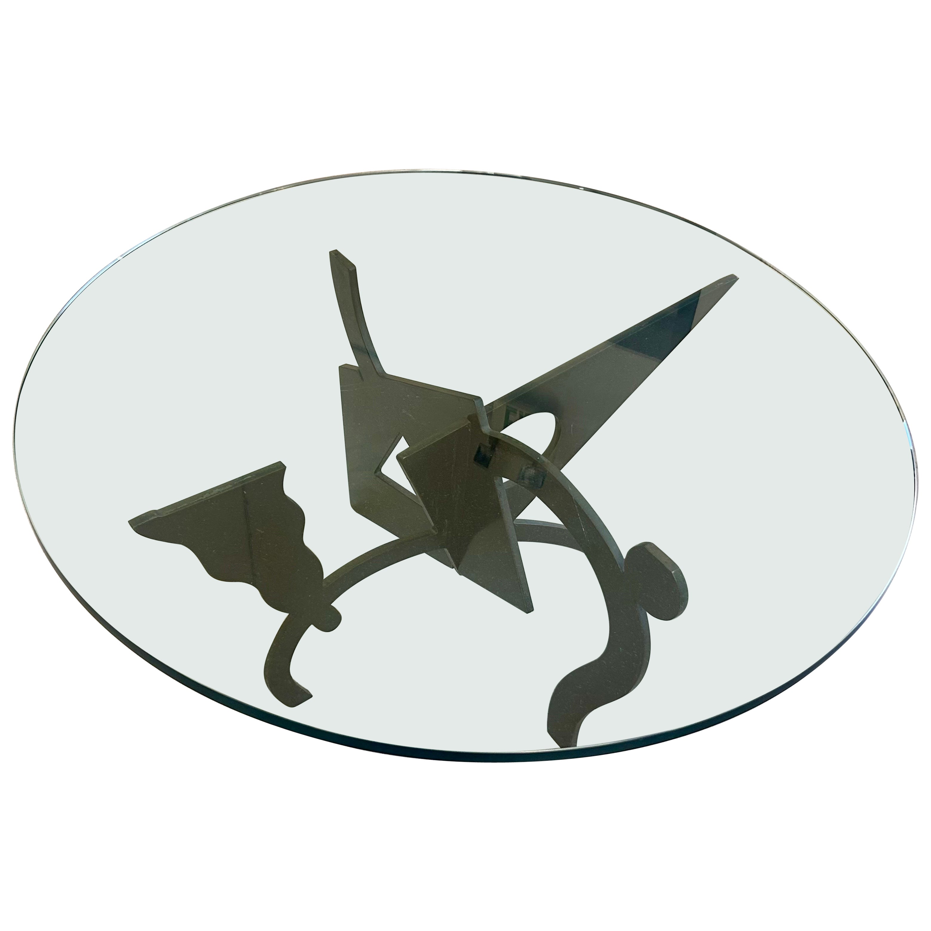 Sculptural Bronze Coffee Table Pucci De Rossi 1987 For Sale
