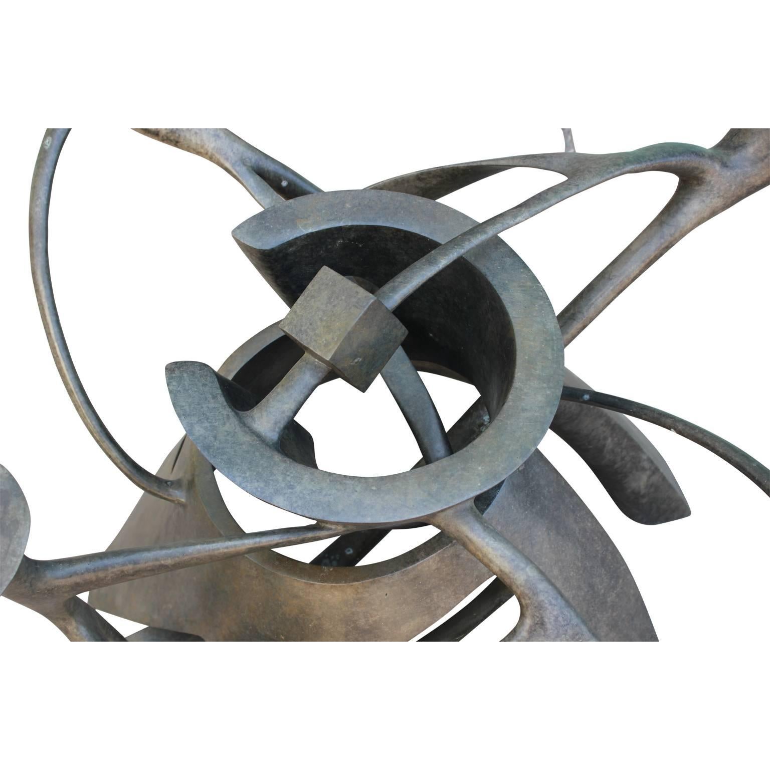 Modern Sculptural Bronze Dining Table by Gil Bruvel