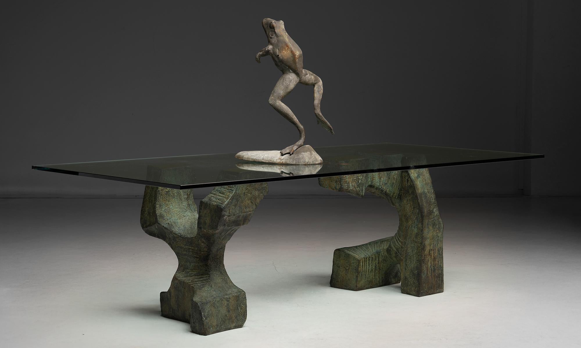 Spagnolo Tavolo da pranzo scultoreo in bronzo di Valenti, Spagna, circa 1990 in vendita