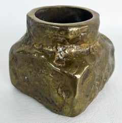 Sculptural Bronze Free-form Inkwell from a New York Socialite Estate