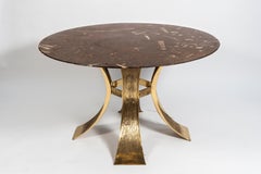 Sculptural Bronze Gueridon by Peter Van Heeck