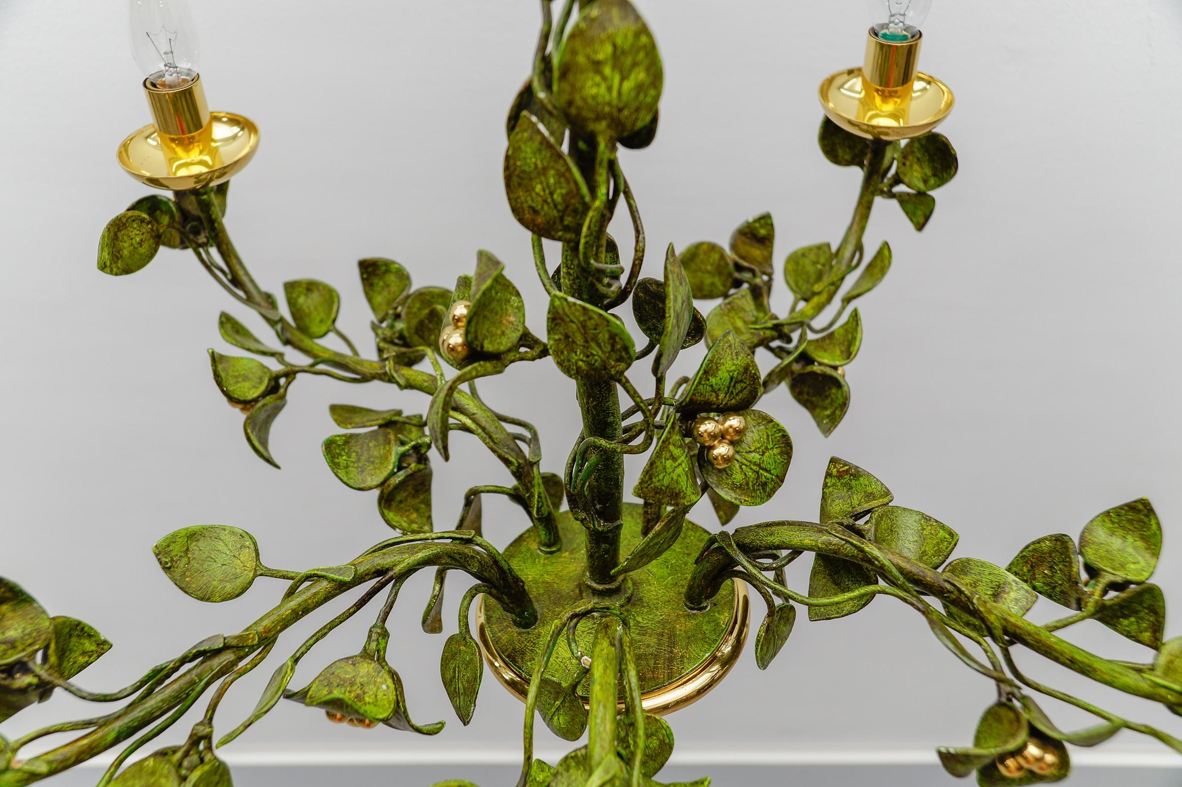 Sculptural bronze-patinated pendant lamp Lamp by Hans Möller, 1970s For Sale 5