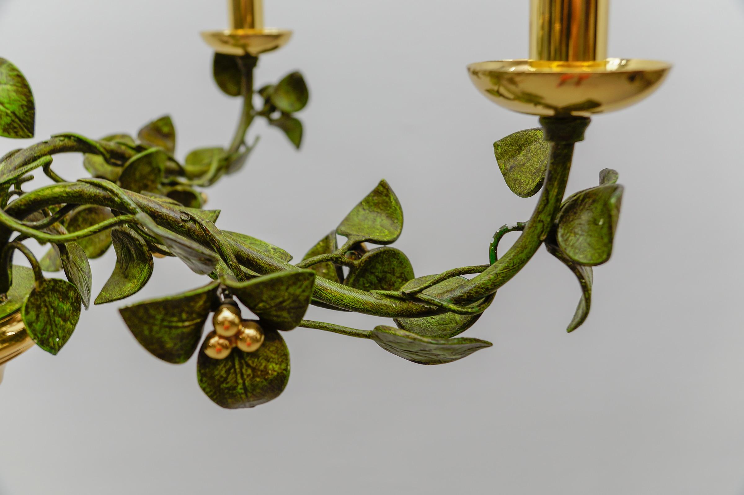 Sculptural bronze-patinated pendant lamp Lamp by Hans Möller, 1970s For Sale 7