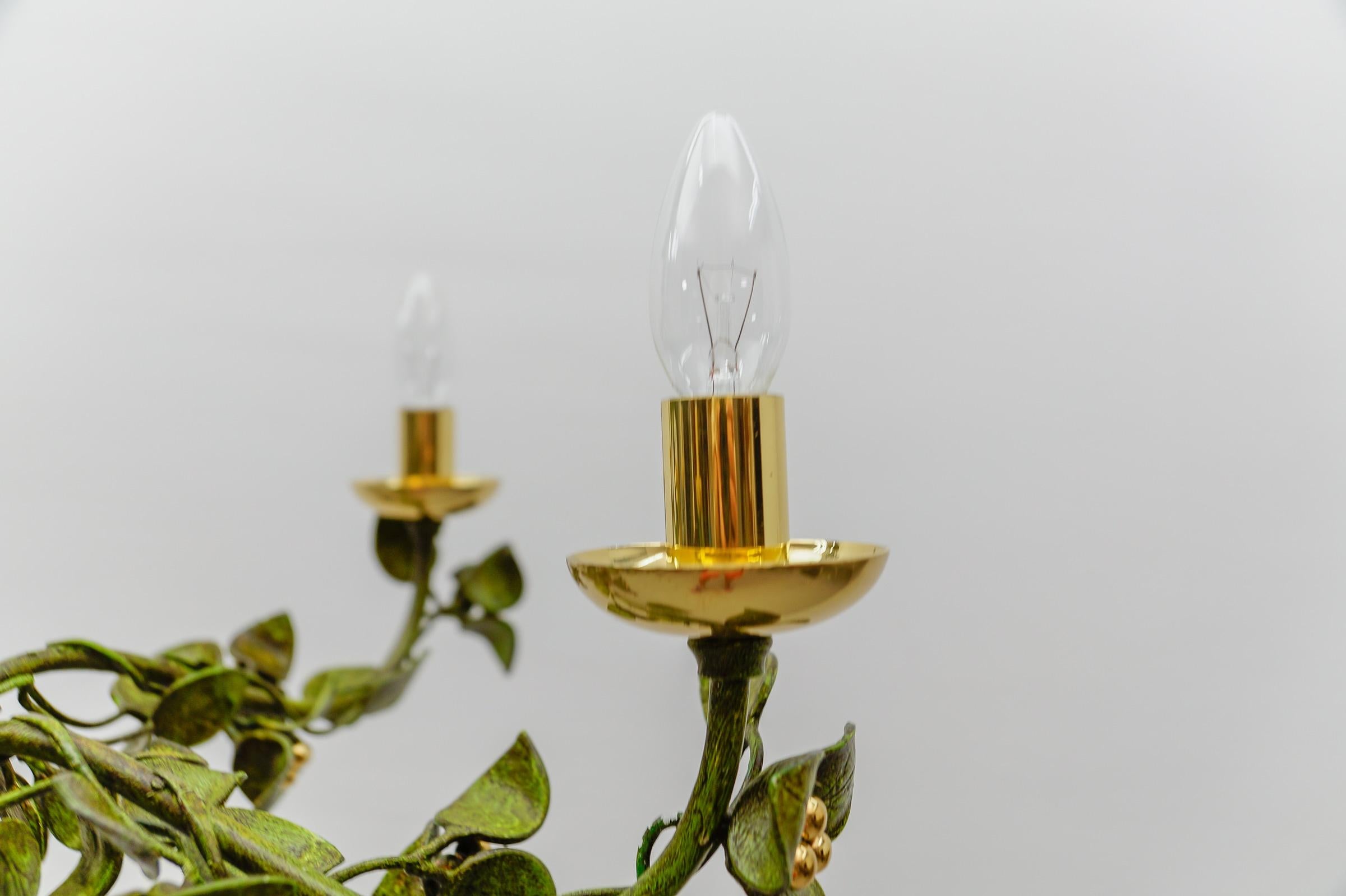 Sculptural bronze-patinated pendant lamp Lamp by Hans Möller, 1970s For Sale 9