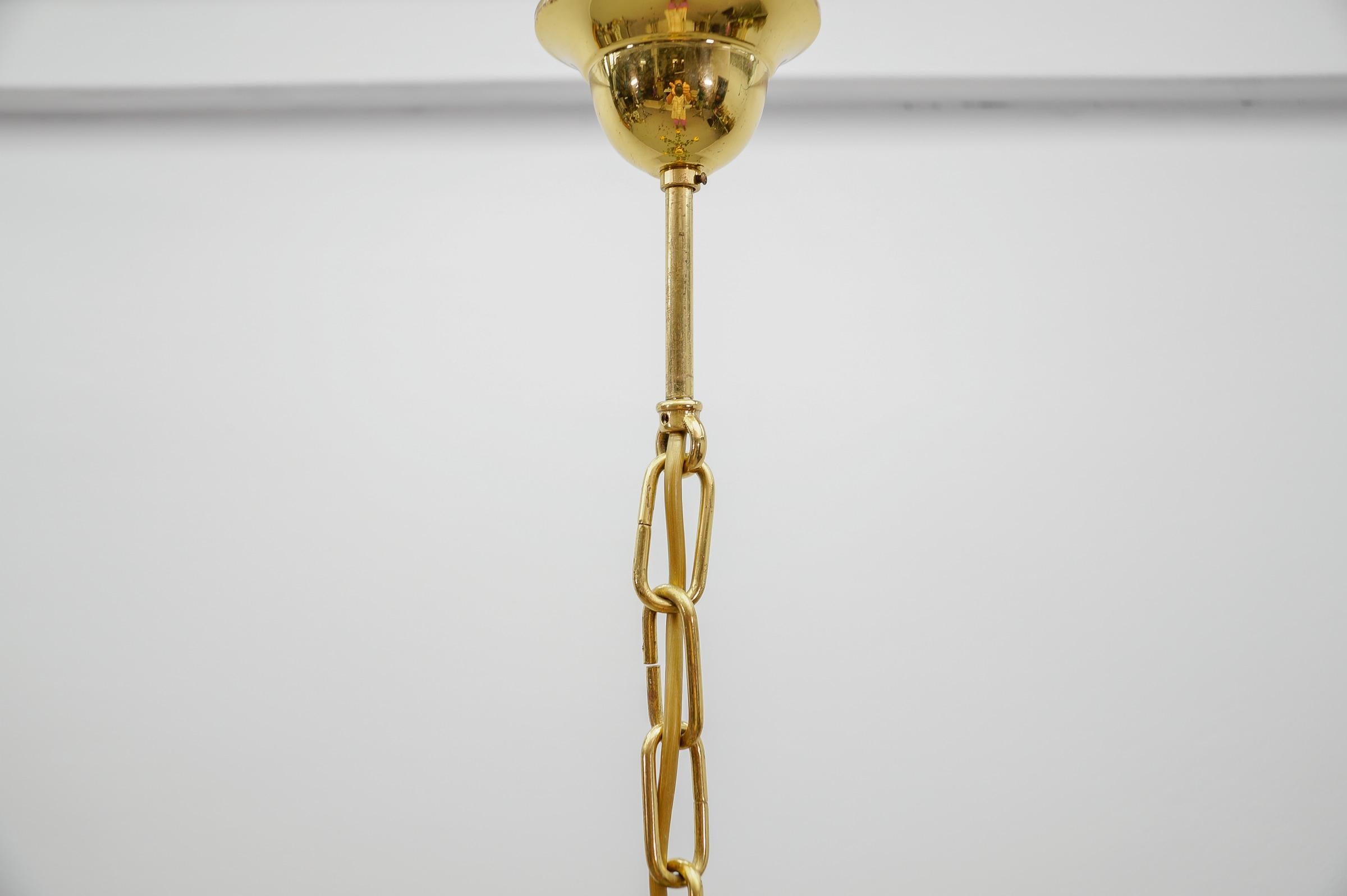 Sculptural bronze-patinated pendant lamp Lamp by Hans Möller, 1970s For Sale 11