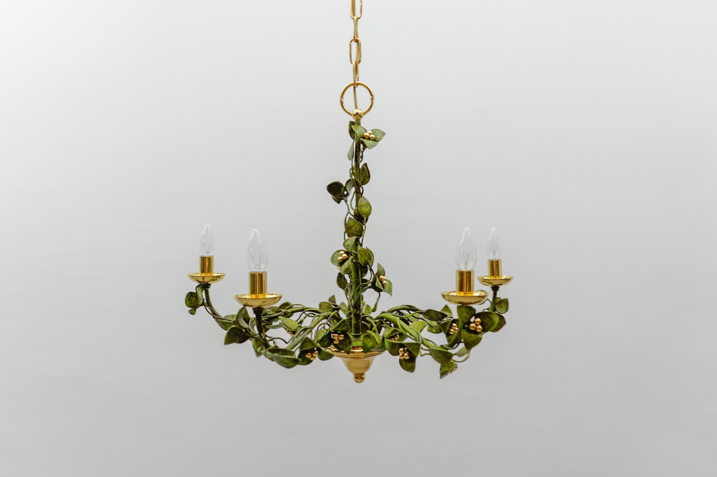 Sculptural bronze-patinated pendant lamp Lamp by Hans Möller, 1970s In Good Condition For Sale In Nürnberg, Bayern