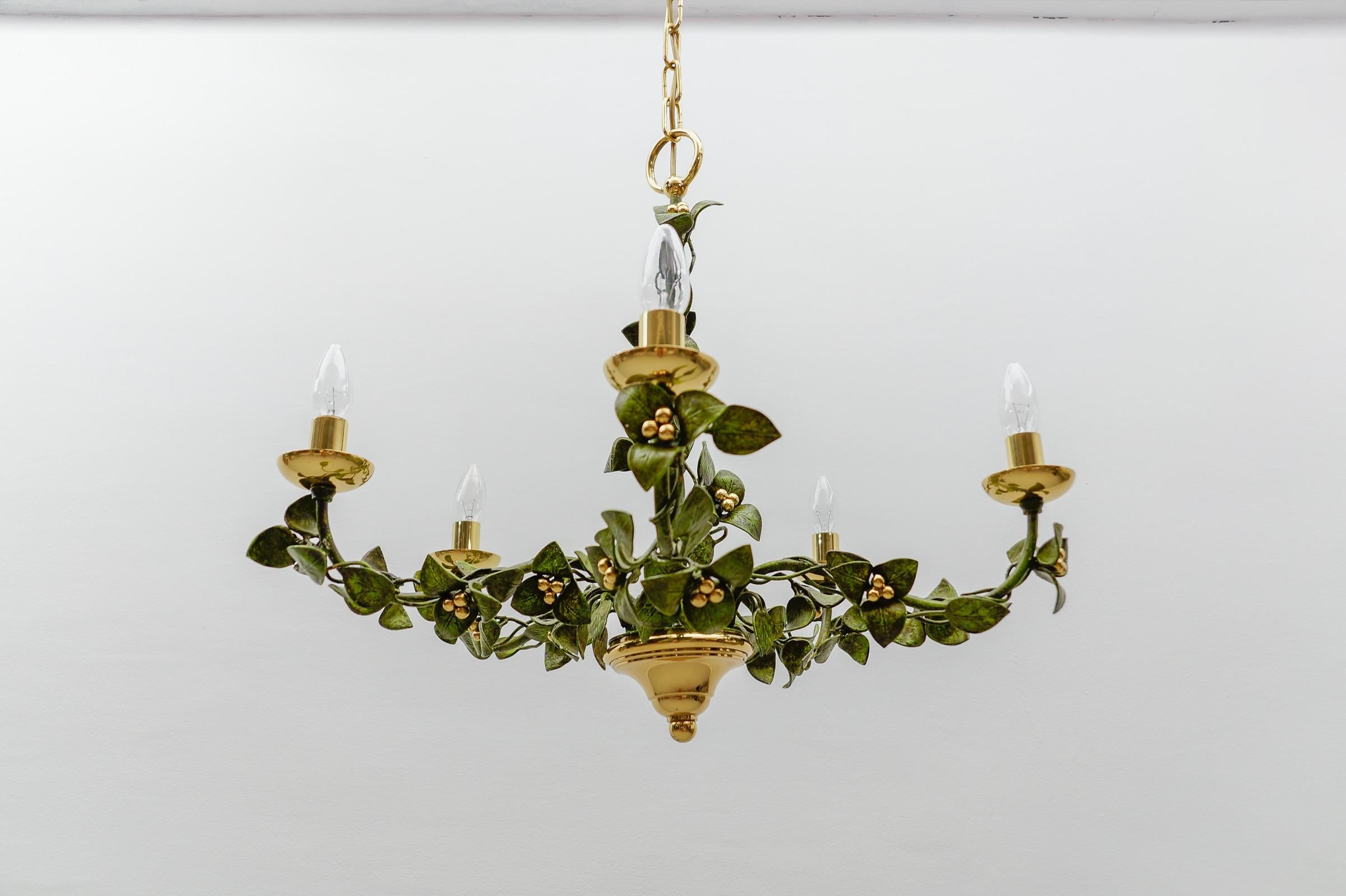 Metal Sculptural bronze-patinated pendant lamp Lamp by Hans Möller, 1970s For Sale