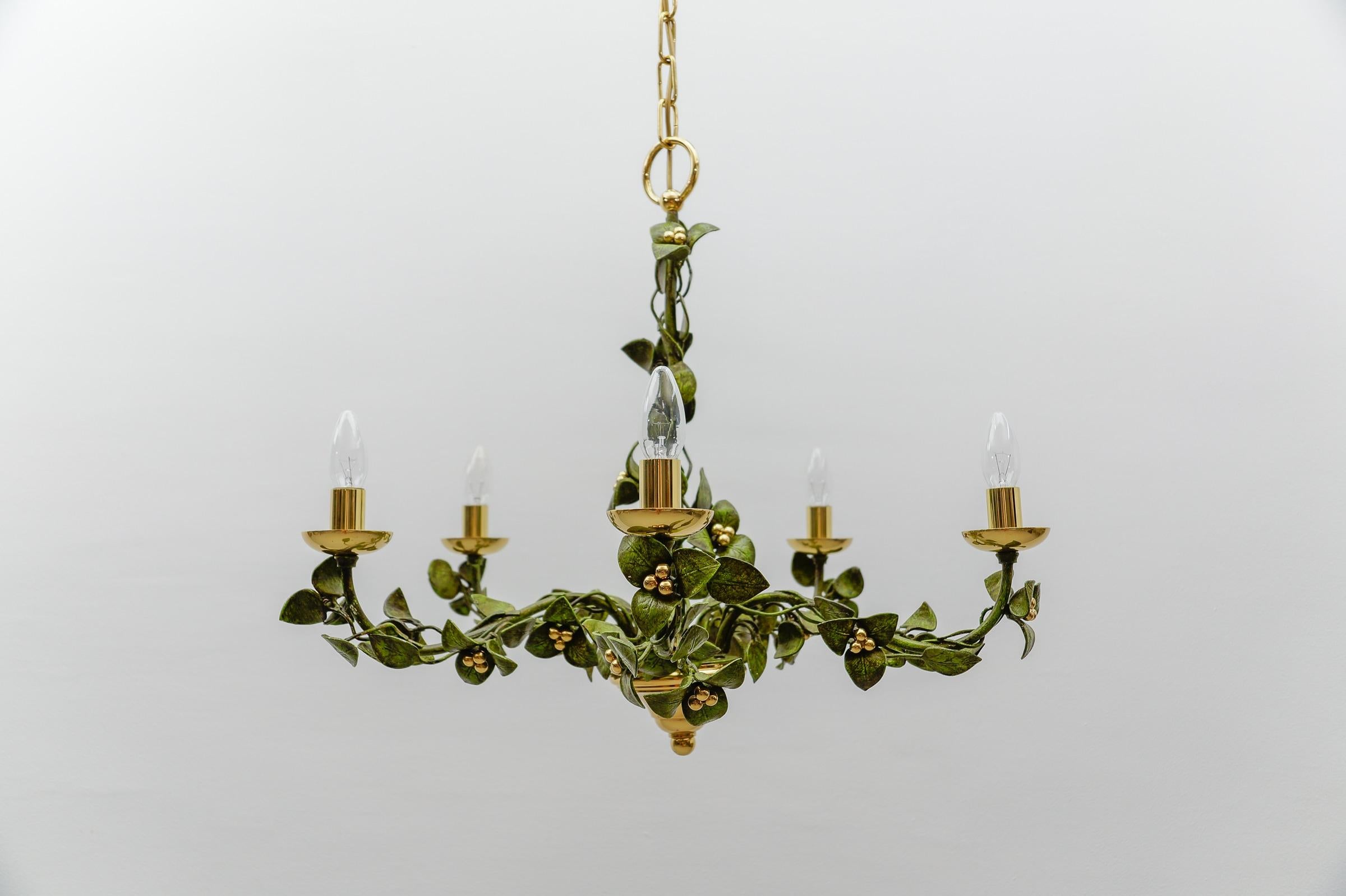 Sculptural bronze-patinated pendant lamp Lamp by Hans Möller, 1970s For Sale 2