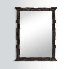 Sculptural Bronze Plaster 'Fractal' Wall Mirror, Customizable, New