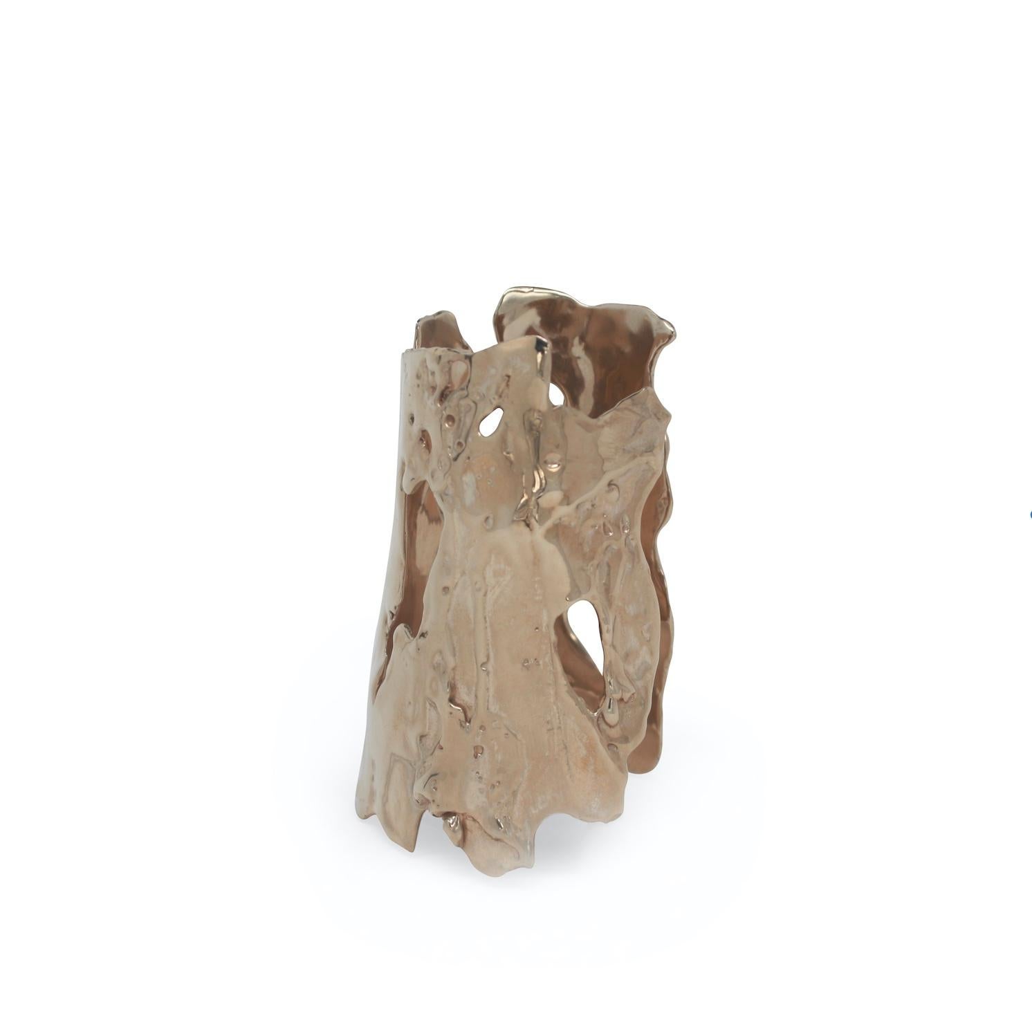 Sculptural Statement Cuff in Bronze In New Condition For Sale In Brooklyn, NY