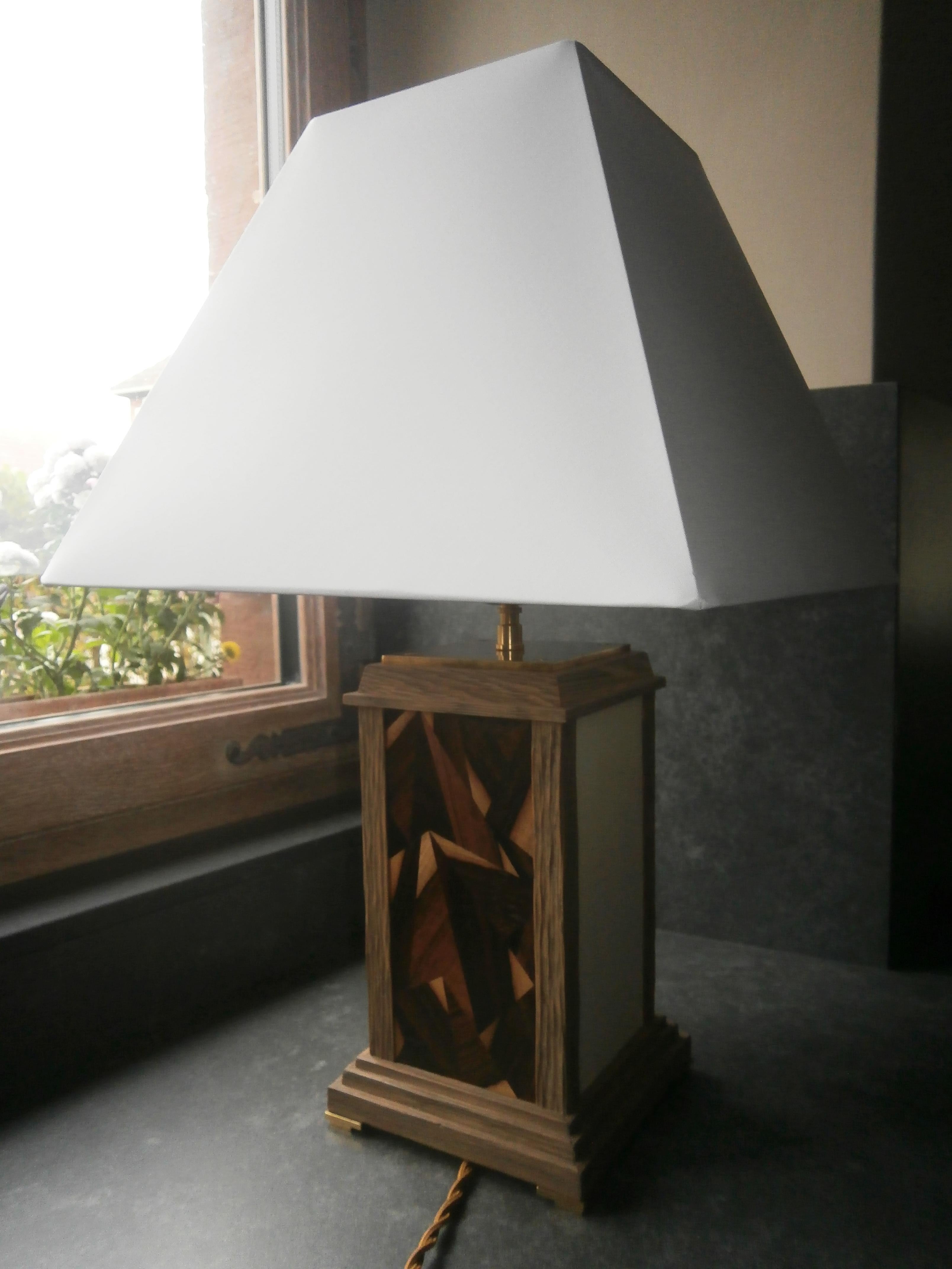 Lampe de table sculpturale en bronze en vente 4