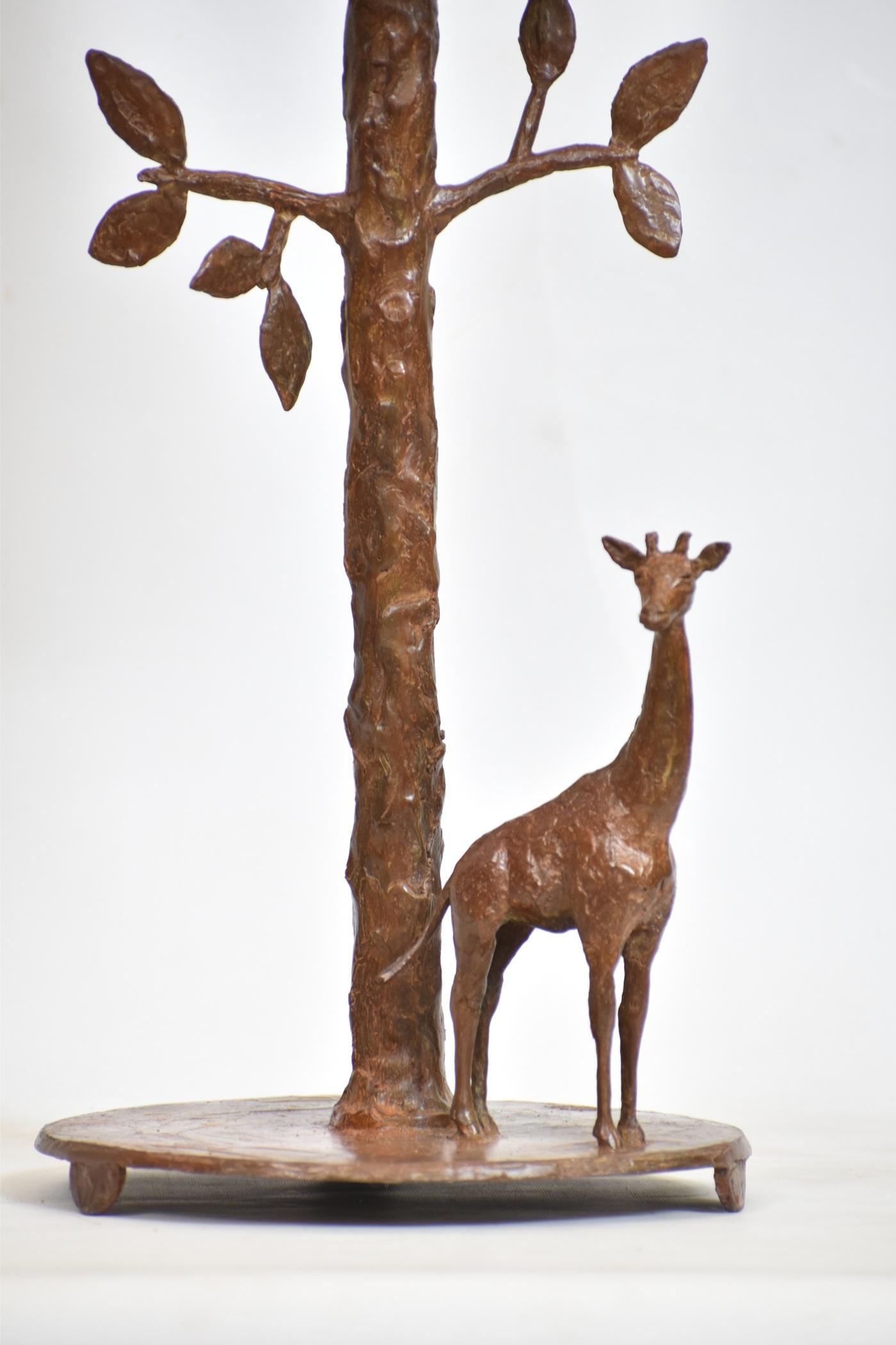 Calco Lampada da tavolo scultorea in bronzo in vendita