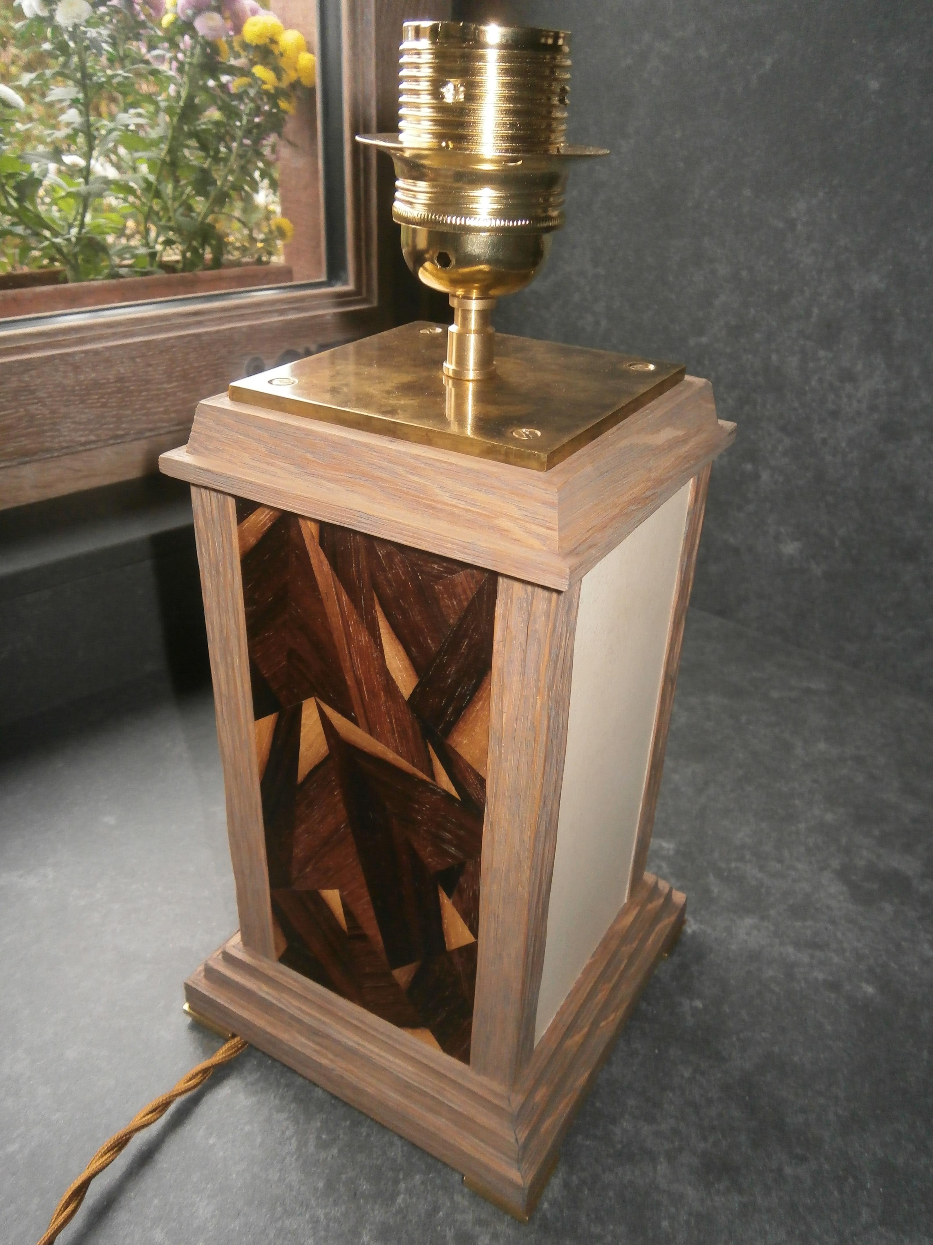 XXIe siècle et contemporain Lampe de table sculpturale en bronze en vente