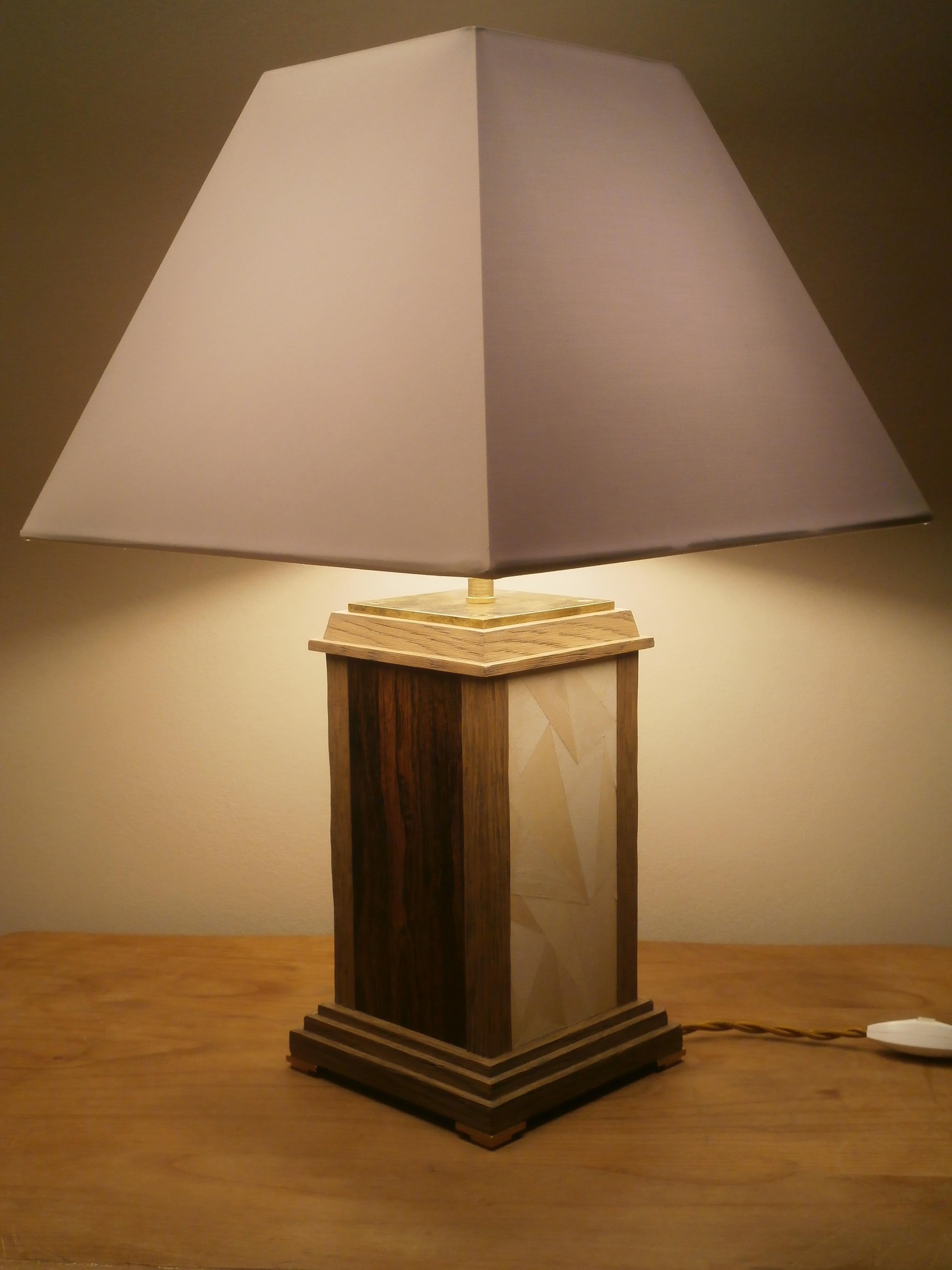 Contemporary Sculptural Bronze Table Lamp For Sale