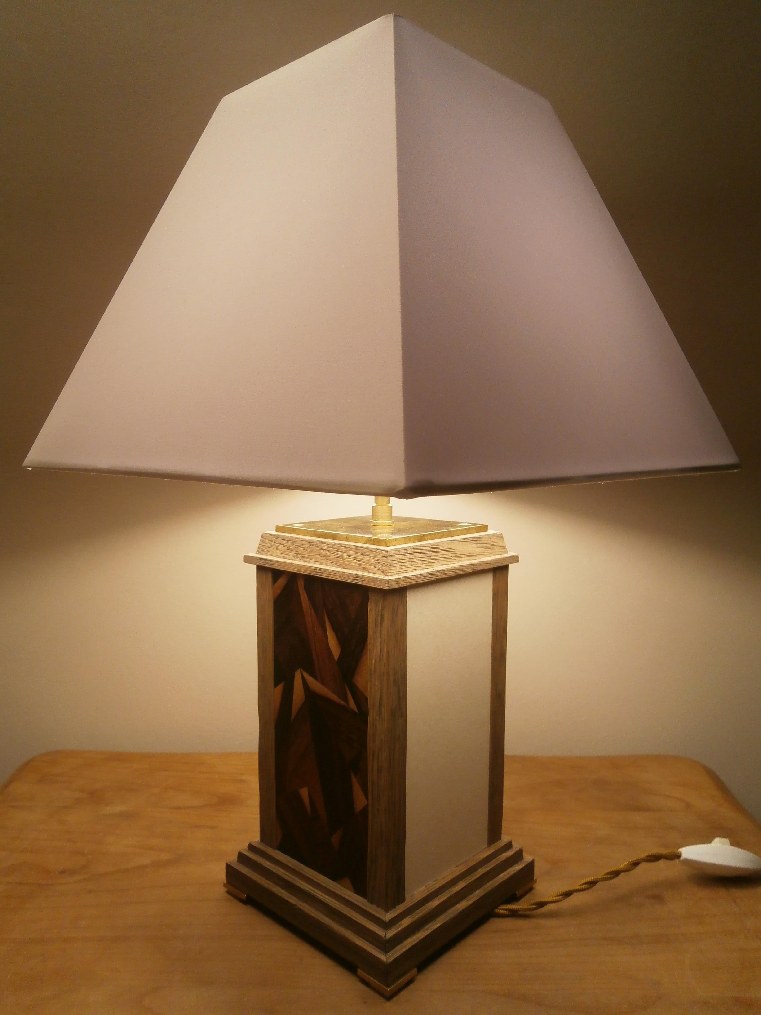 Lampe de table sculpturale en bronze en vente 1