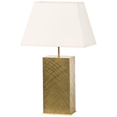 Sculptural Bronze Table Lamp, Franck Chartrain