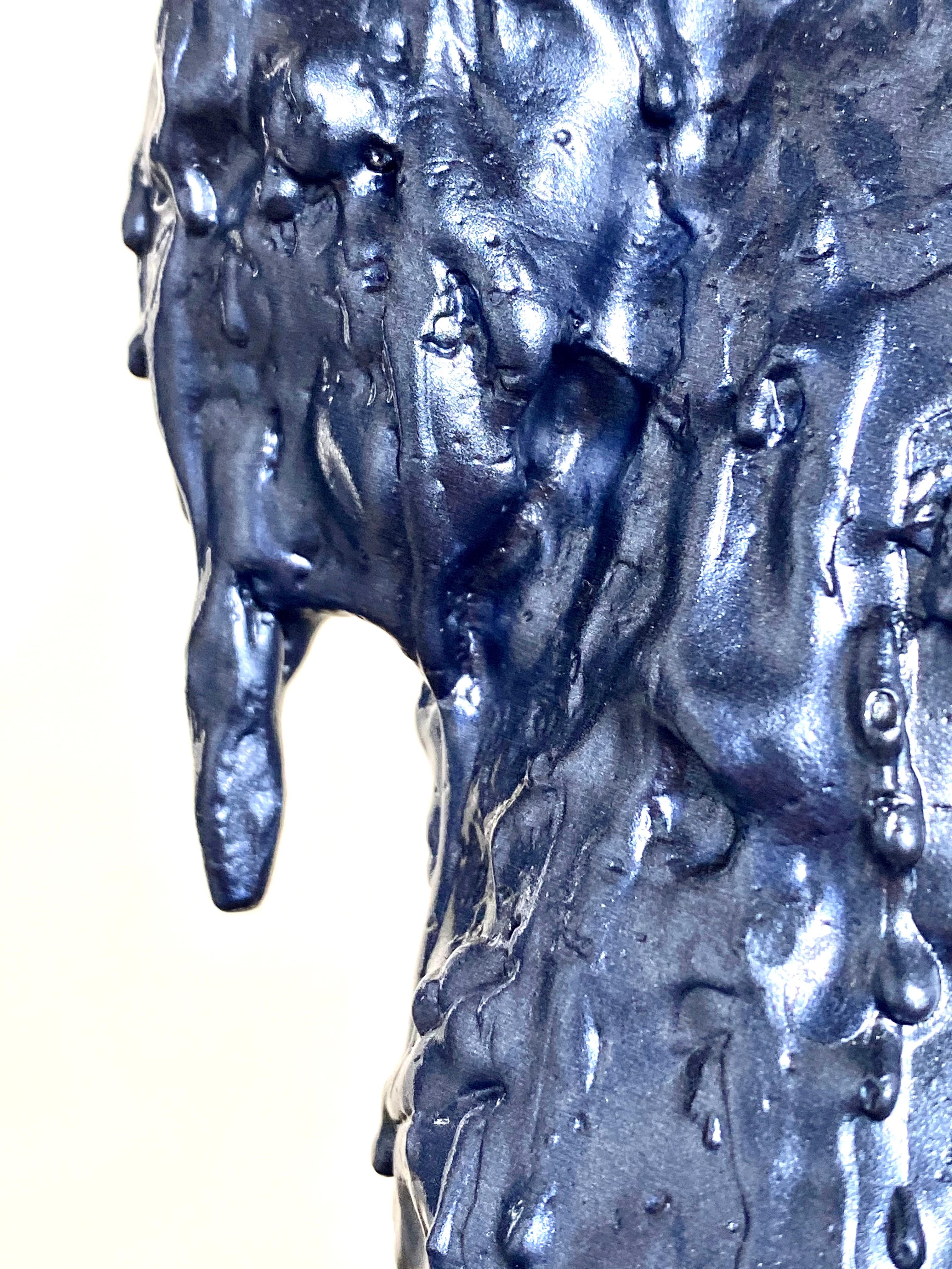 XXIe siècle et contemporain Teddy Bear, ours sculptural bleu en bronze, 21e siècle par Mattia Biagi en vente
