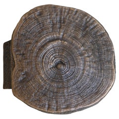 Sculptural Bronze 'Wood' Slice Art Door Handle attr Ado Chale, 1970