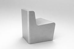 Sculptural Bruno Chair by Jonathan Nesci in Waxed Aluminum