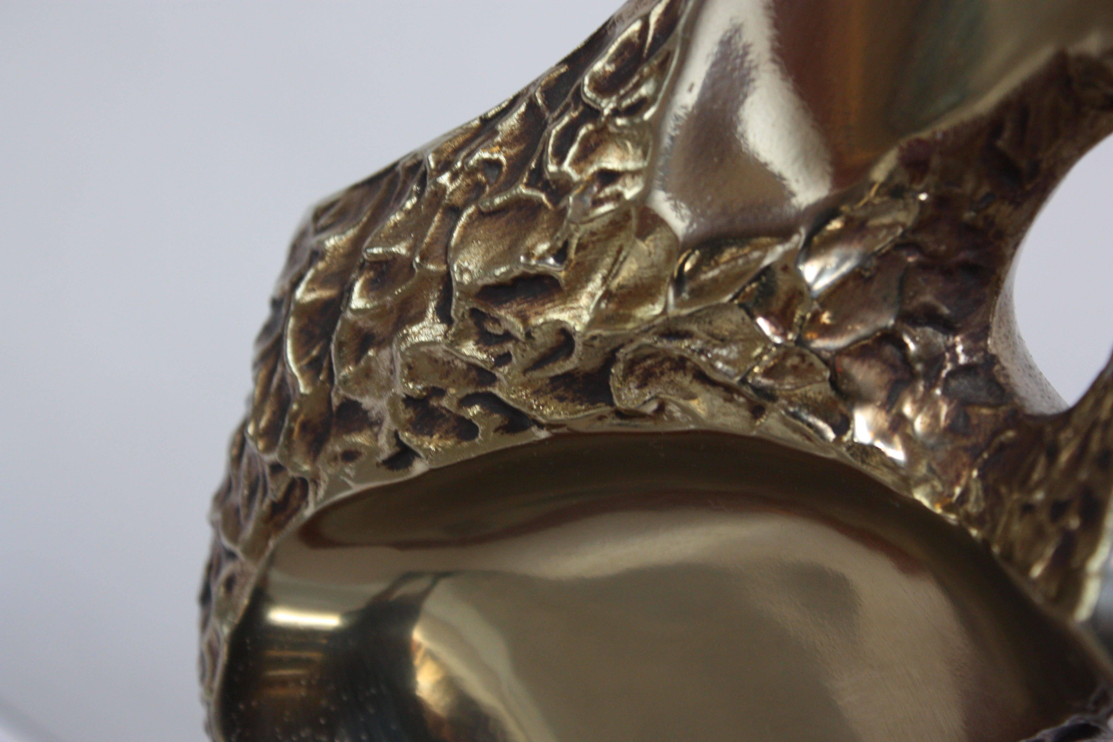 Sculptural Brutalist Brass Table Lamp by Laurel by Richard Barr 4