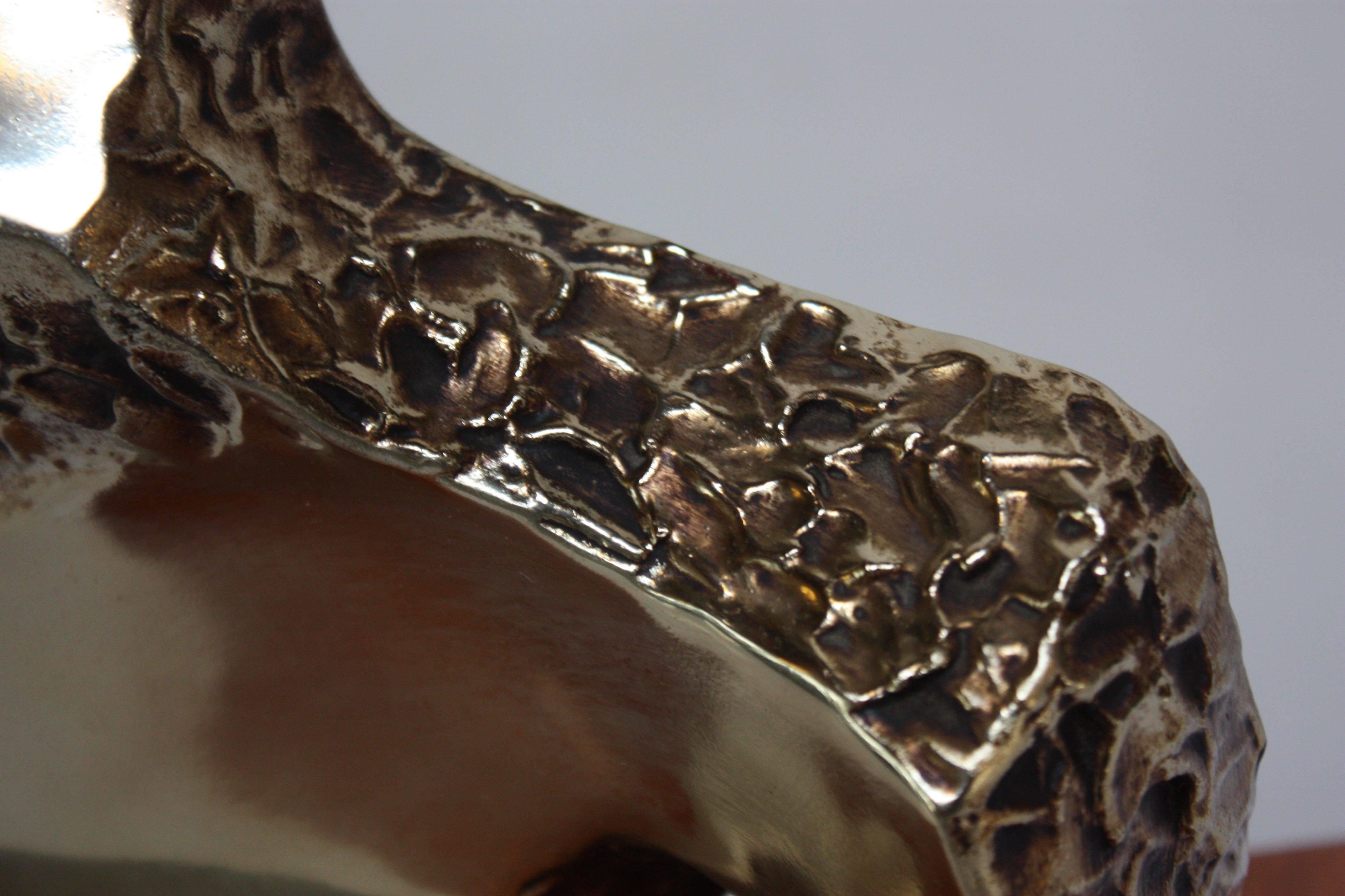 Sculptural Brutalist Brass Table Lamp by Laurel by Richard Barr 1