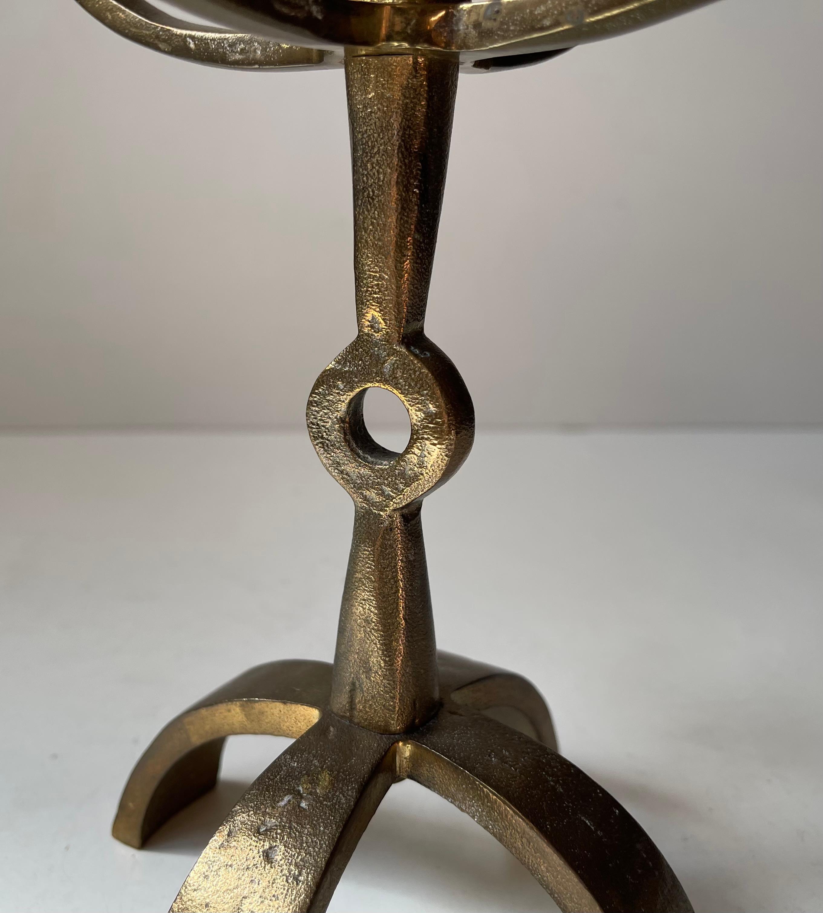 Sculptural Brutalist Bronze Candelabra from Ystad/Scandia, 1970s For Sale 3