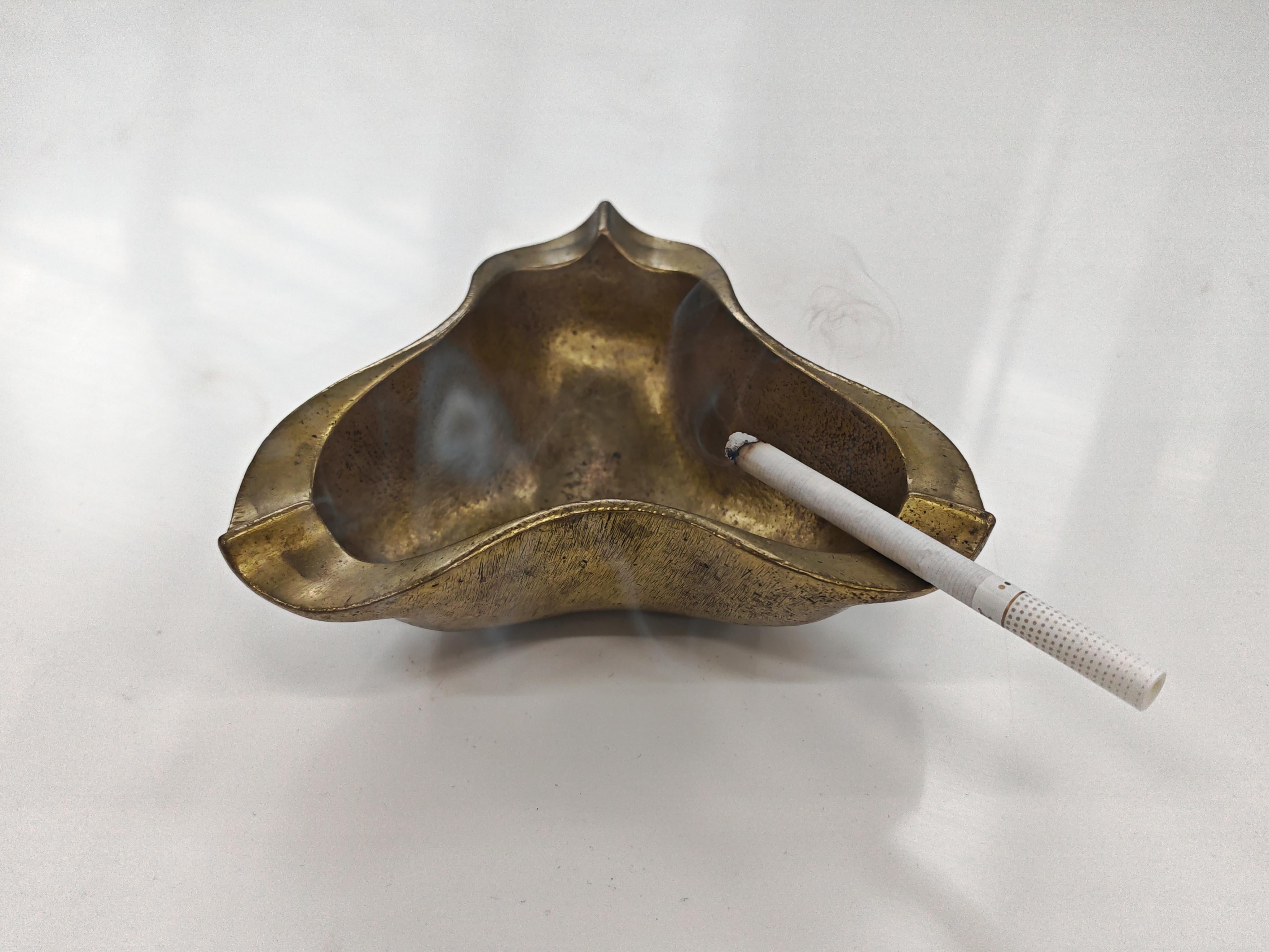 Skulpturaler brutalistischer Bronze-Zigarrenaschenbecher aus Bronze, entworfen von Heinz Goll, Österreich 1960er Jahre im Angebot 4