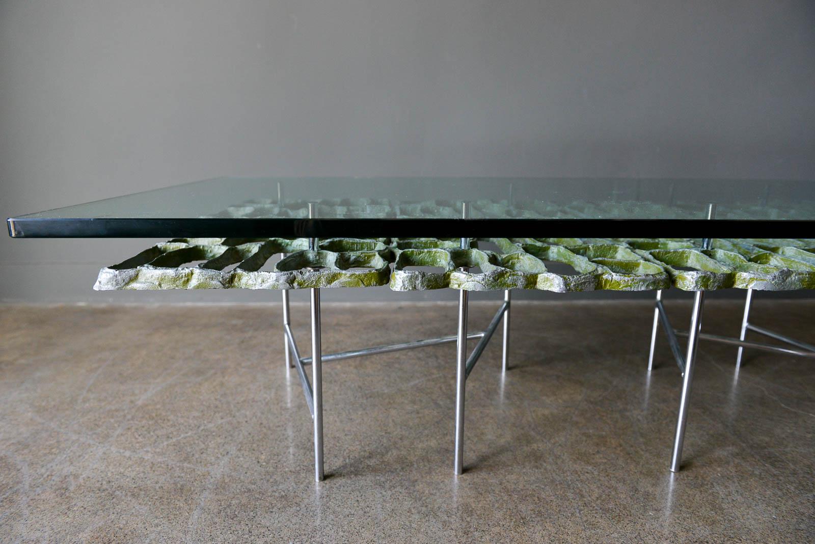 Late 20th Century Sculptural Brutalist Coffee Table by Artist Donald Drumm, circa 1970