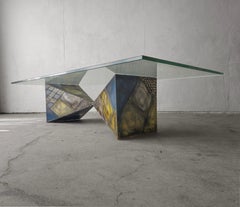 Tavolino scultoreo brutalista di Paul Evans