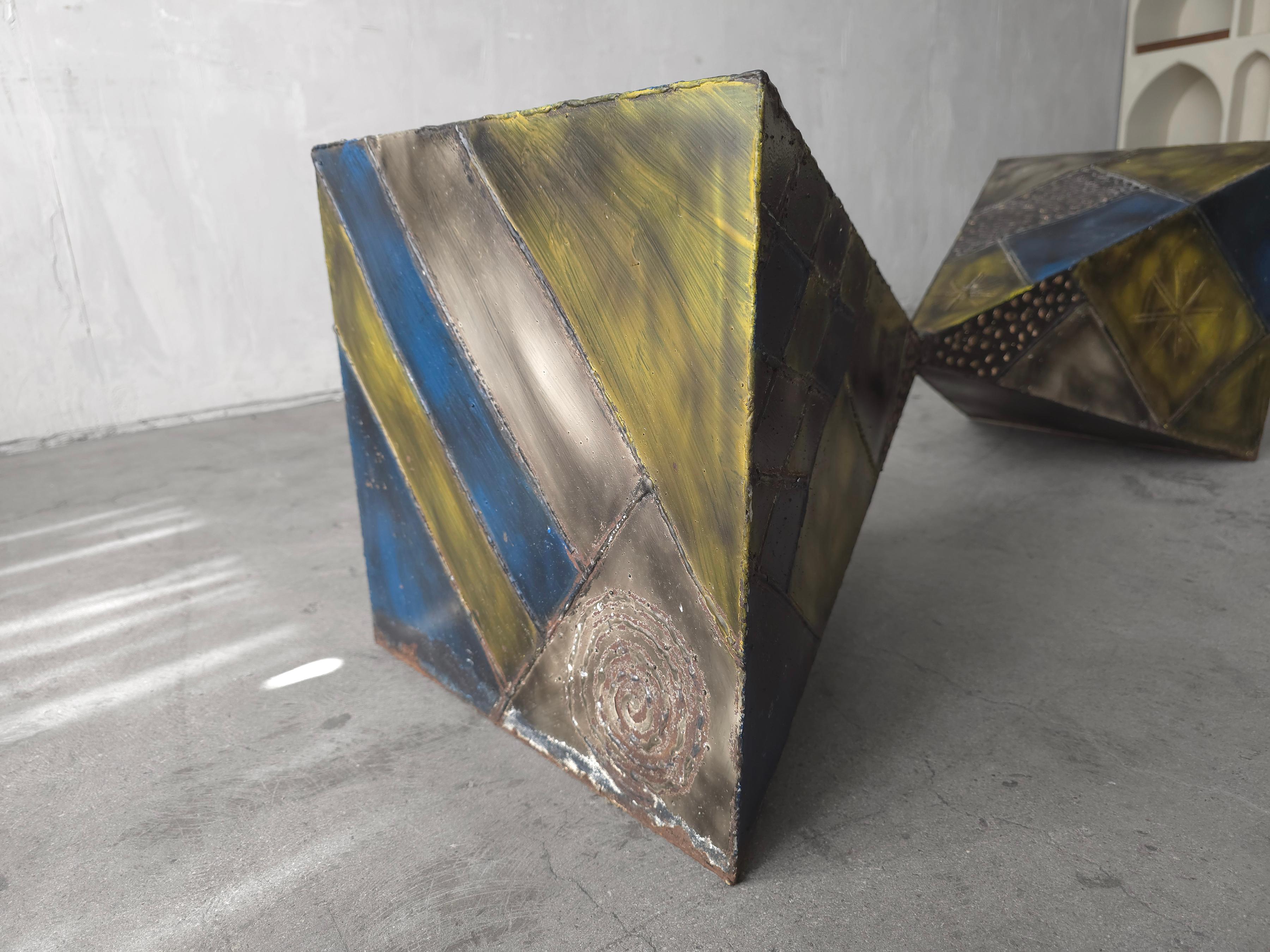 Sculptural Brutalist Coffee Table by Paul Evans For Sale 2