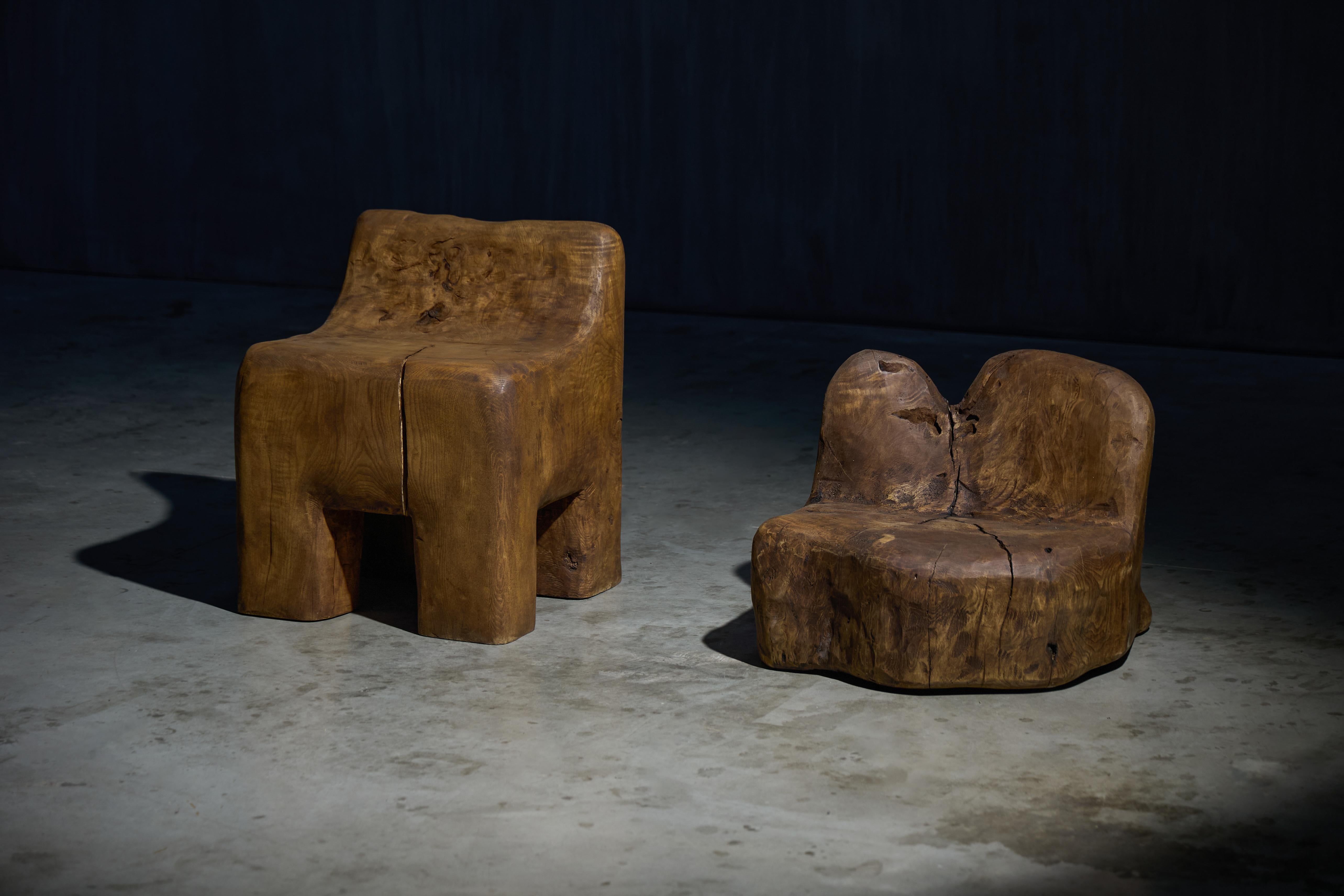 Sculptural Brutalist Hand-Carved Chair, France, 2024 For Sale 10