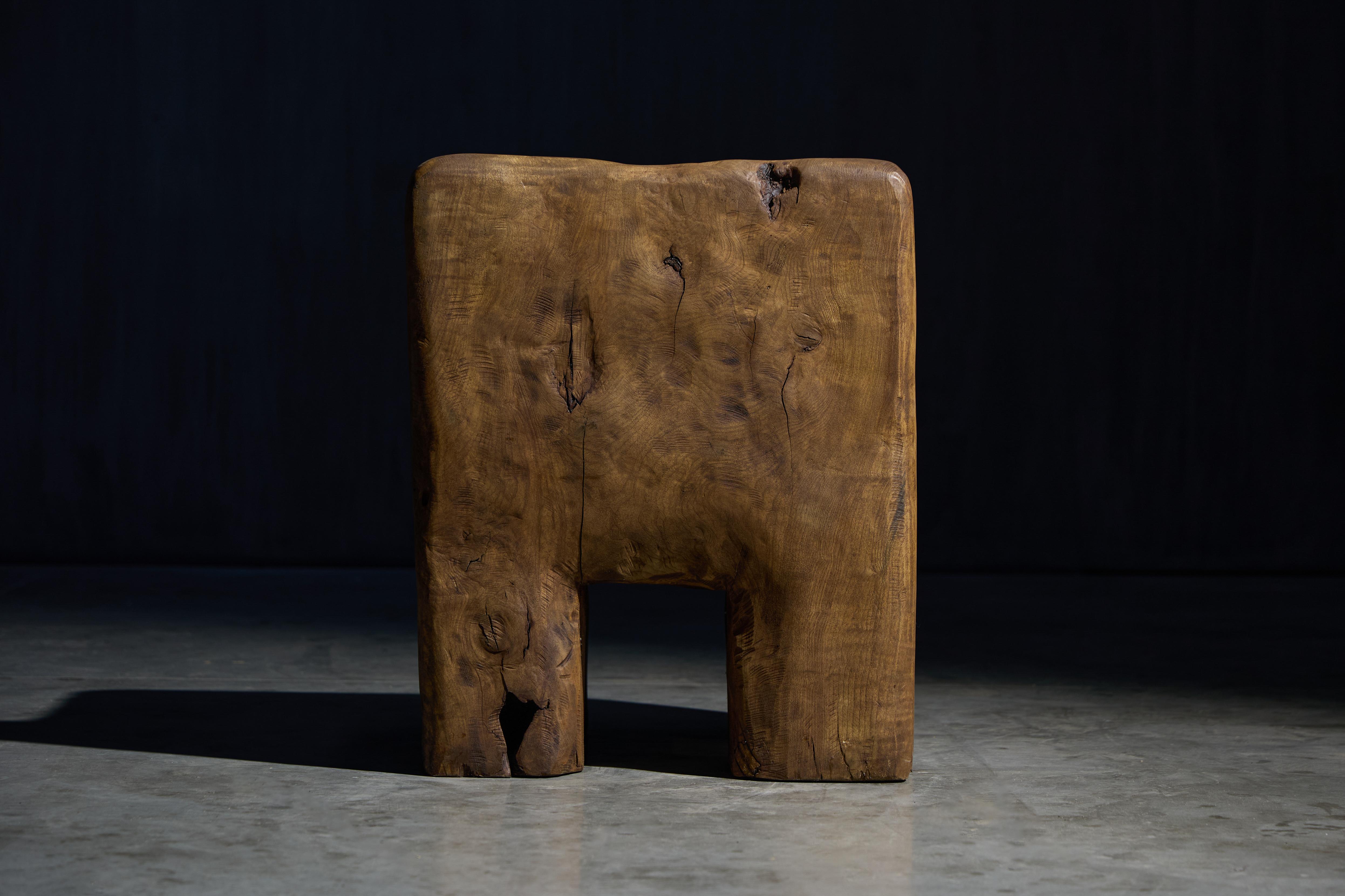 Sculptural Brutalist Hand-Carved Chair, France, 2024 For Sale 2