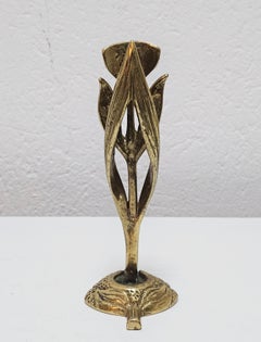 Sculptural Brutalist Iris-shaped Candle Holder by Heinz Goll, Austria 1960s