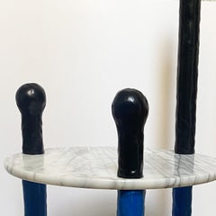 Table d'appoint sculpturale en marbre brutaliste de Jonathan Christian, France.