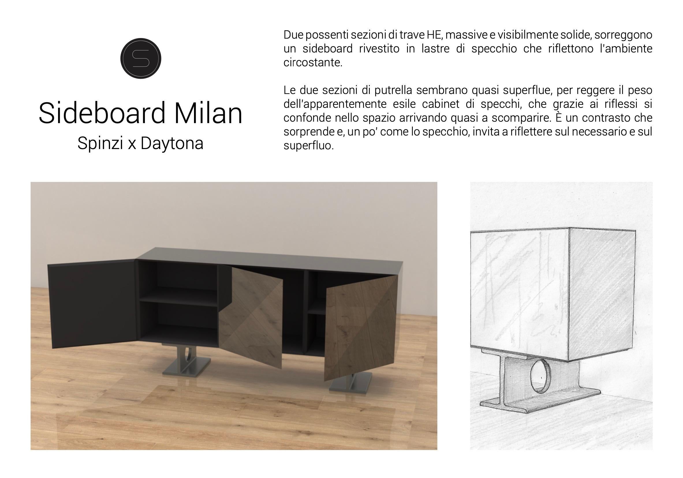 Armoire murale brutaliste Spinzi Milan, design industriel de collection en vente 7