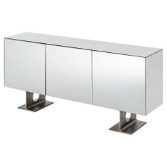 Armario escultórico con espejo Brutalista, Spinzi Milan, Diseño Industrial Coleccionable