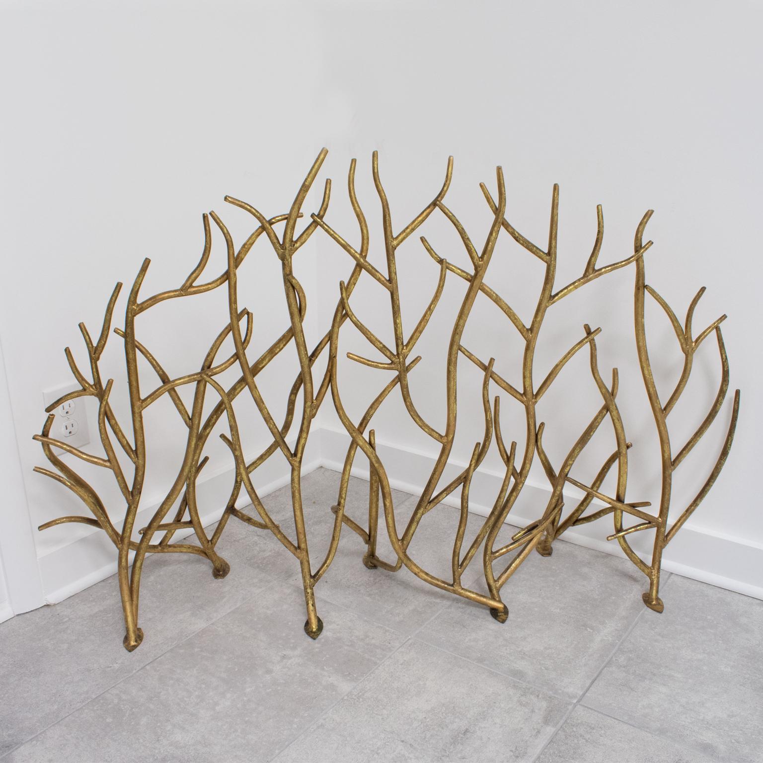 copper fireplace screens