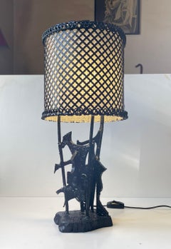 Sculptural Brutalist Steel Table Lamp in the style of Harry Balmer, 1970s