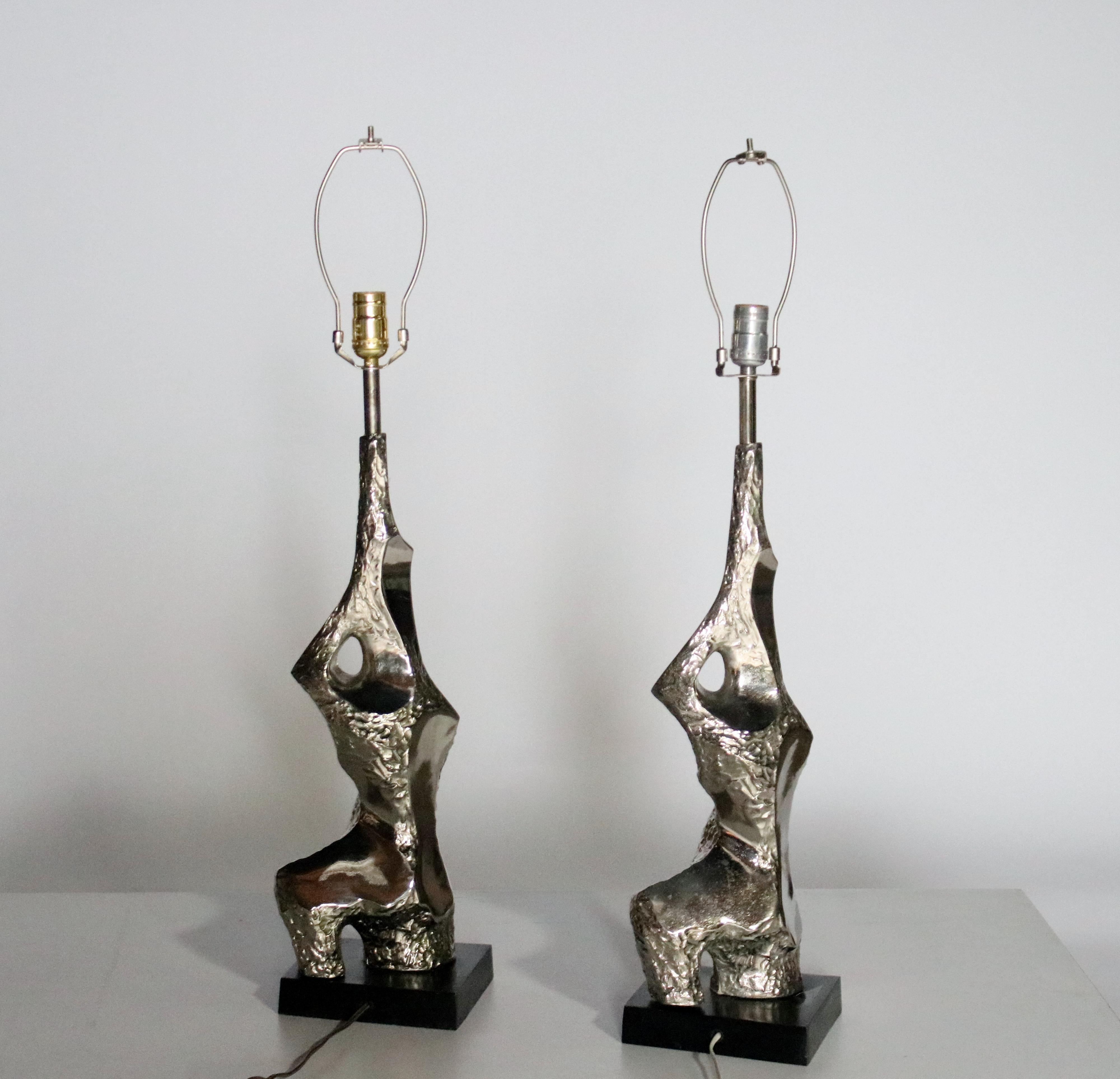 American Sculptural Brutalist Torso Lamps