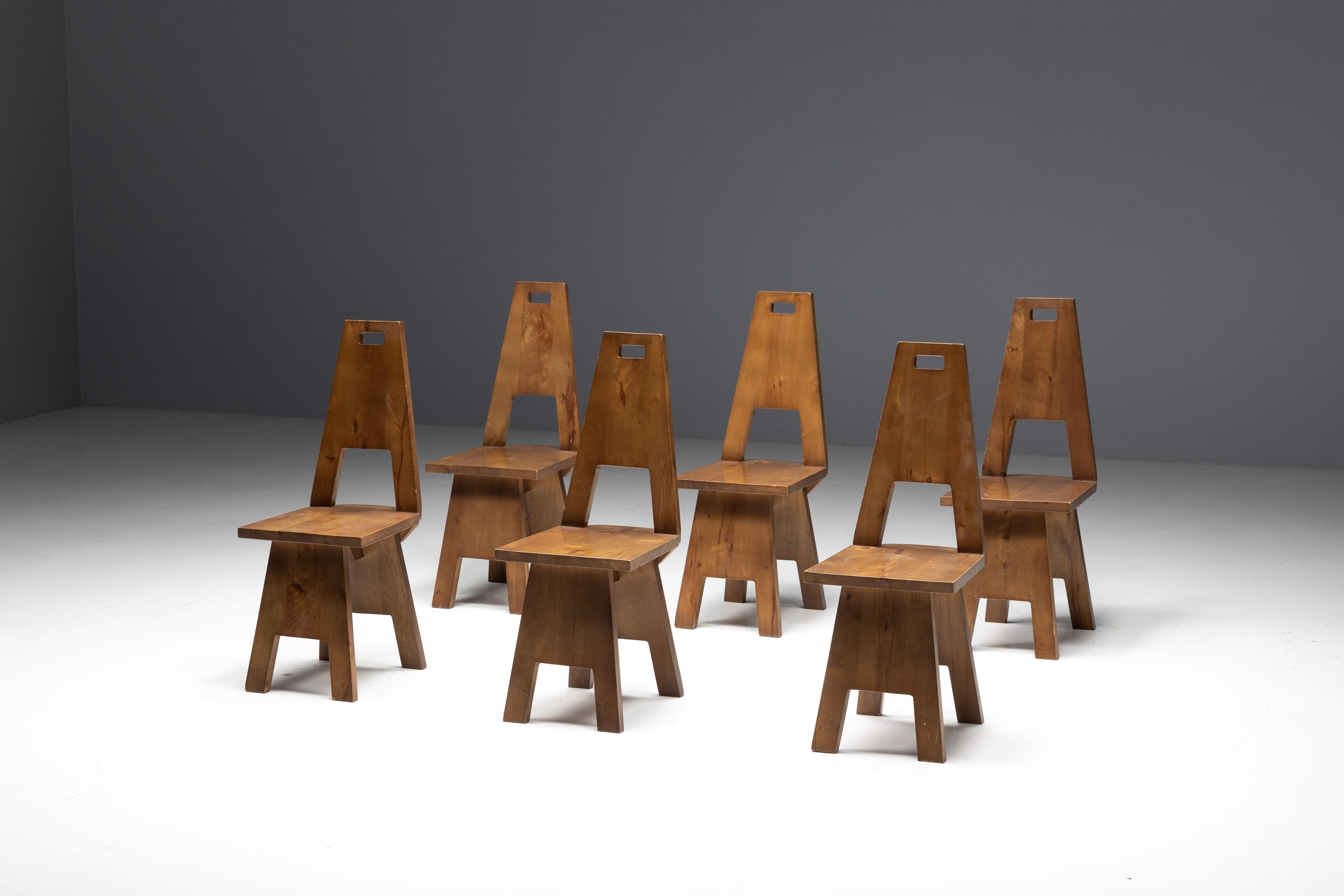 Sculptural Brutalist Wabi Sabi Chairs, Netherlands, 1960s For Sale 4