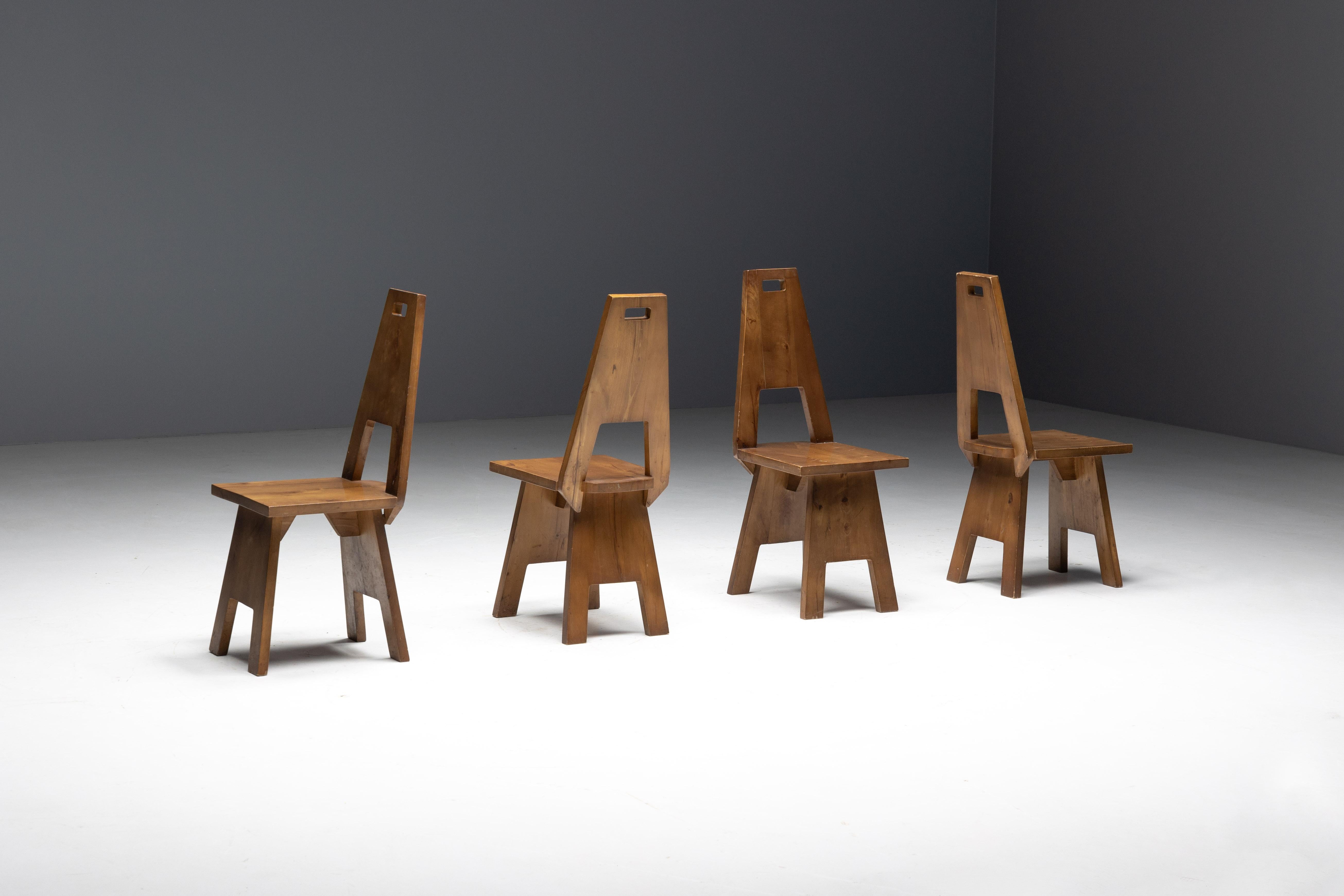 Sculptural Brutalist Wabi Sabi Chairs, Netherlands, 1960s For Sale 6